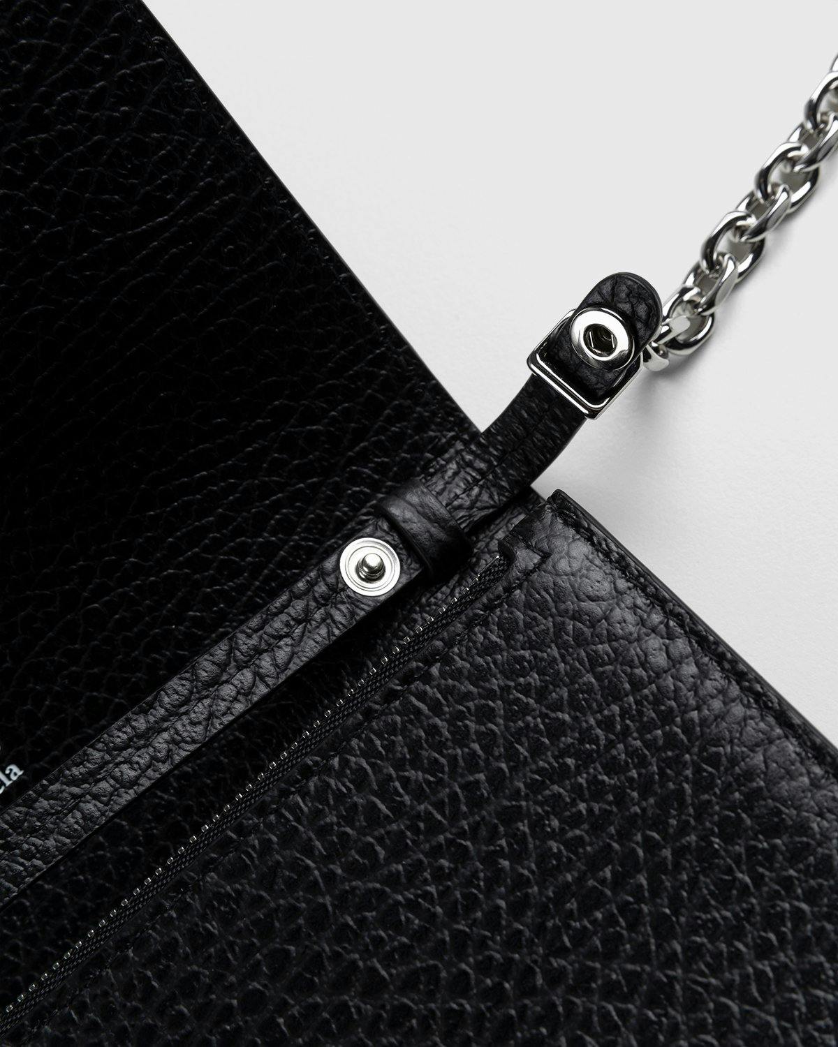 Maison Margiela - Leather Wallet With Chain Black - Accessories - Black - Image 6