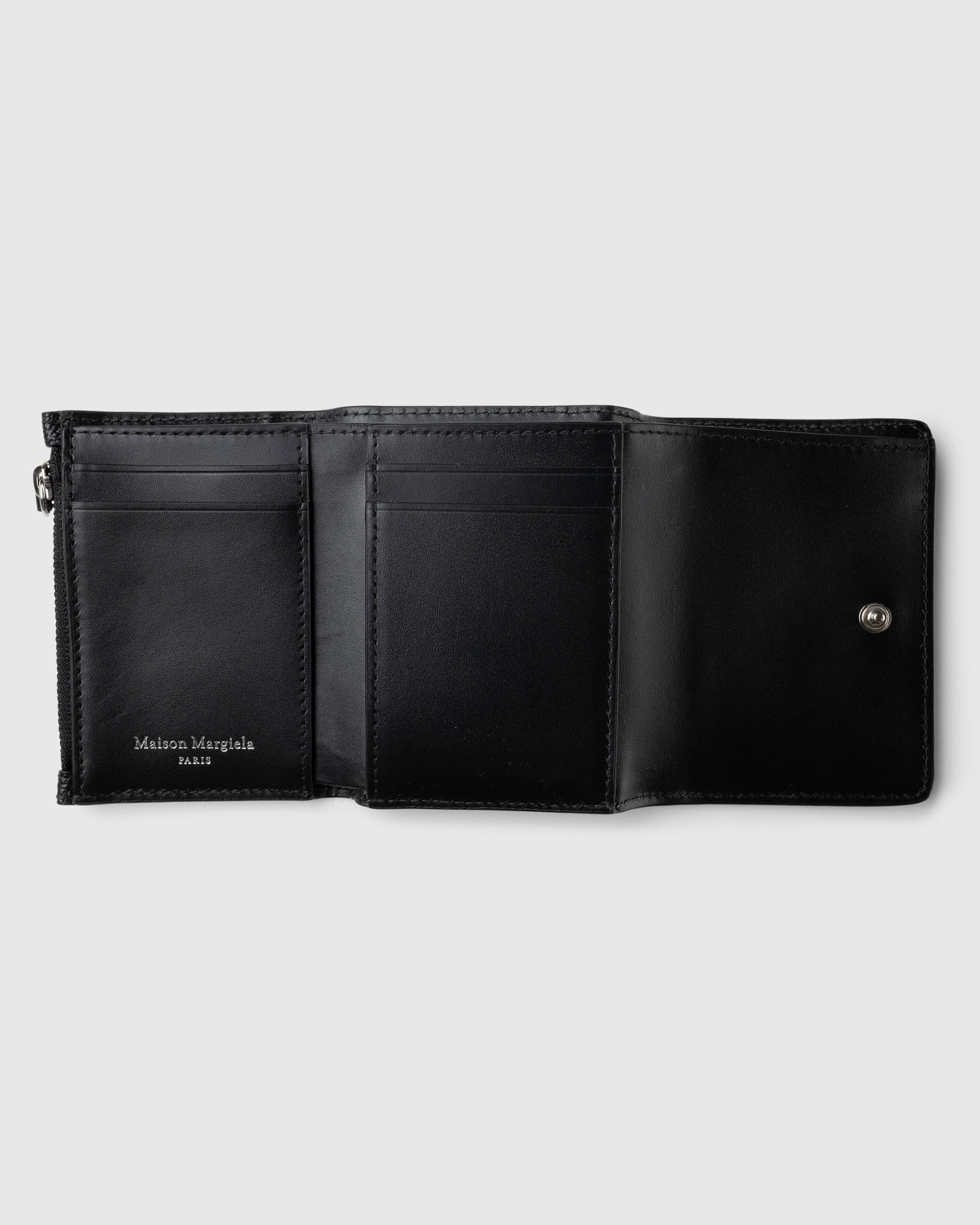 Maison Margiela - Tri-Fold Zip Wallet Black - Accessories - Black - Image 3