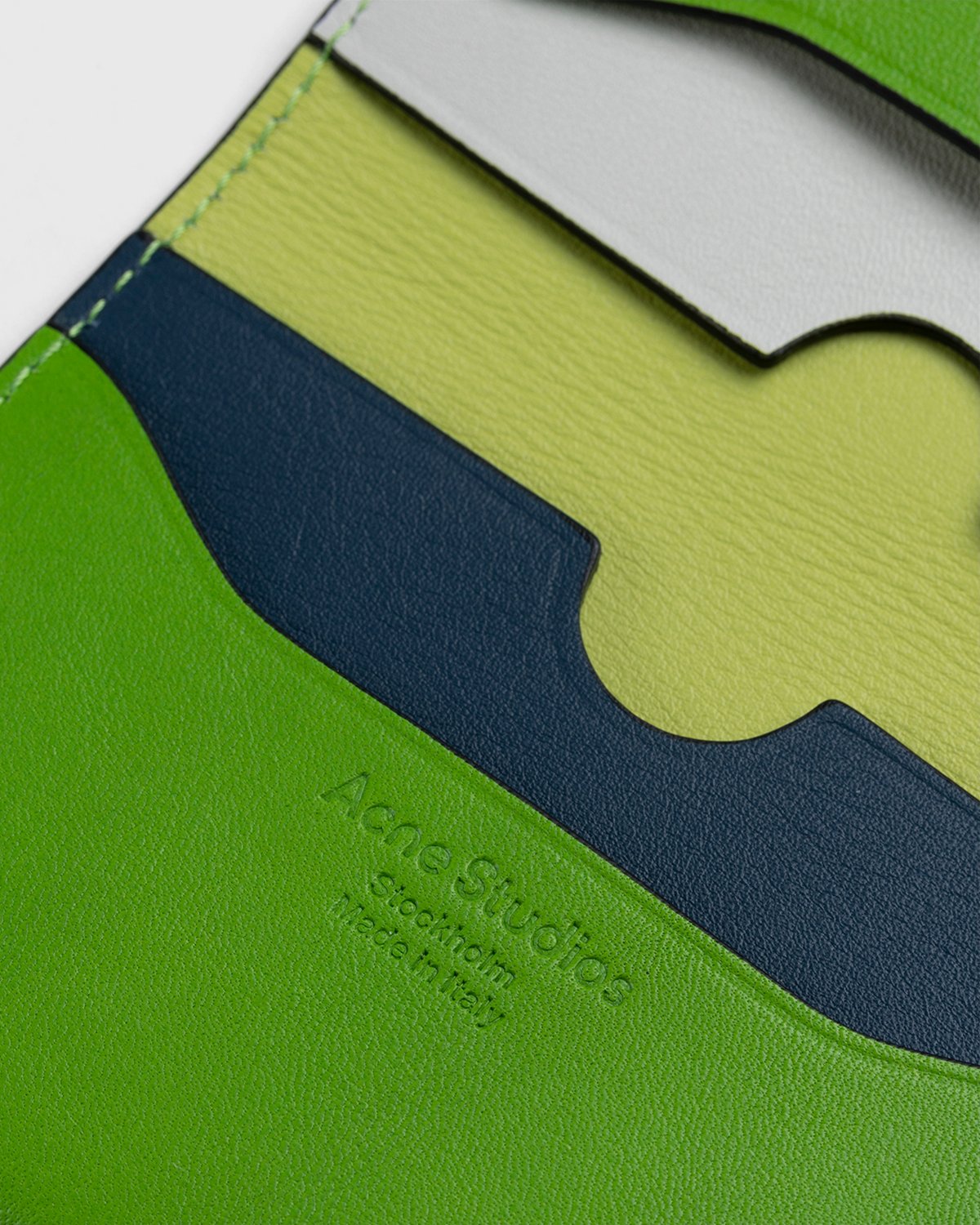 Acne Studios - Leather Card Case Multi Green - Accessories - Green - Image 5
