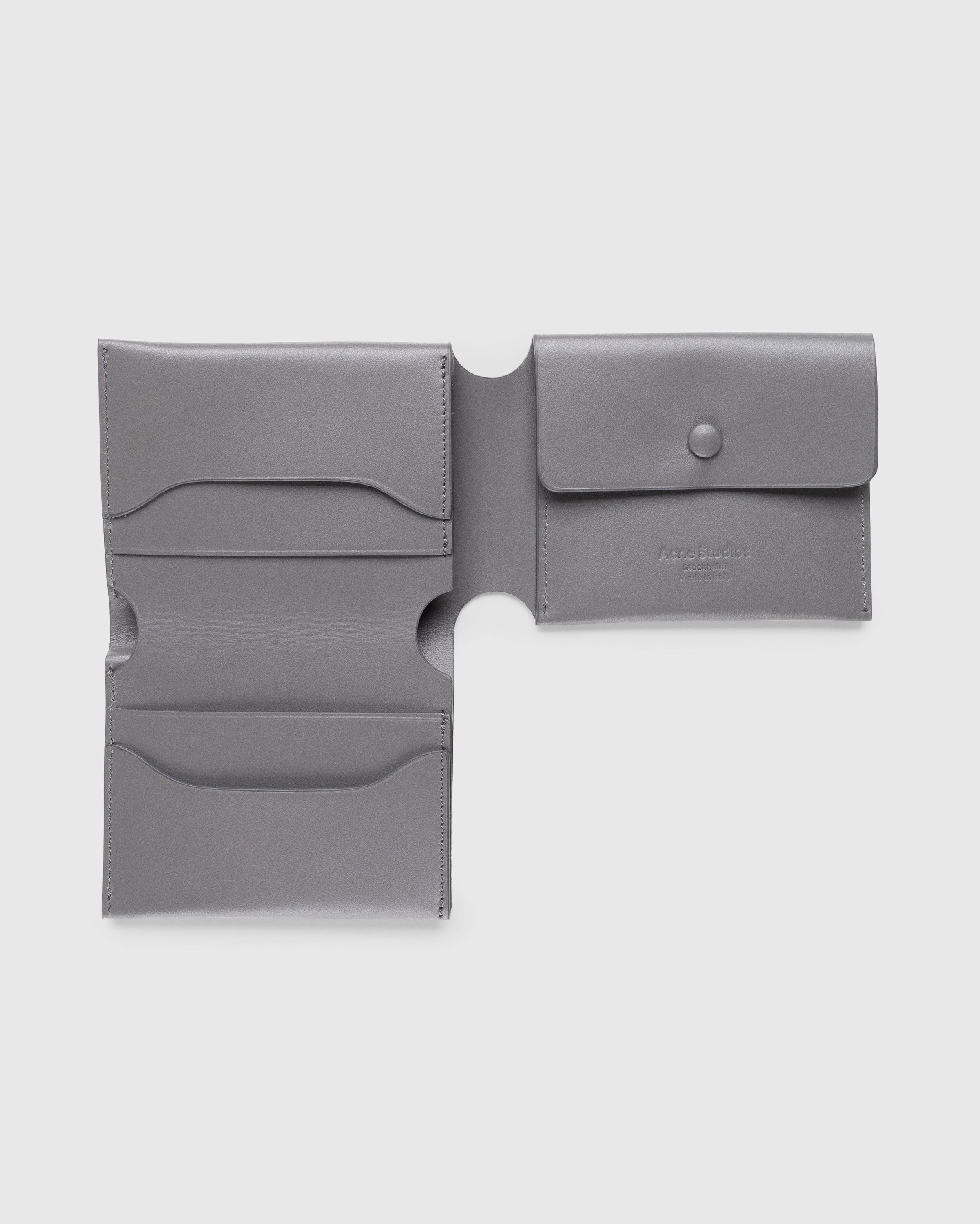 Acne Studios - Folded Card Holder Dark Grey - Accessories - Grey - Image 3