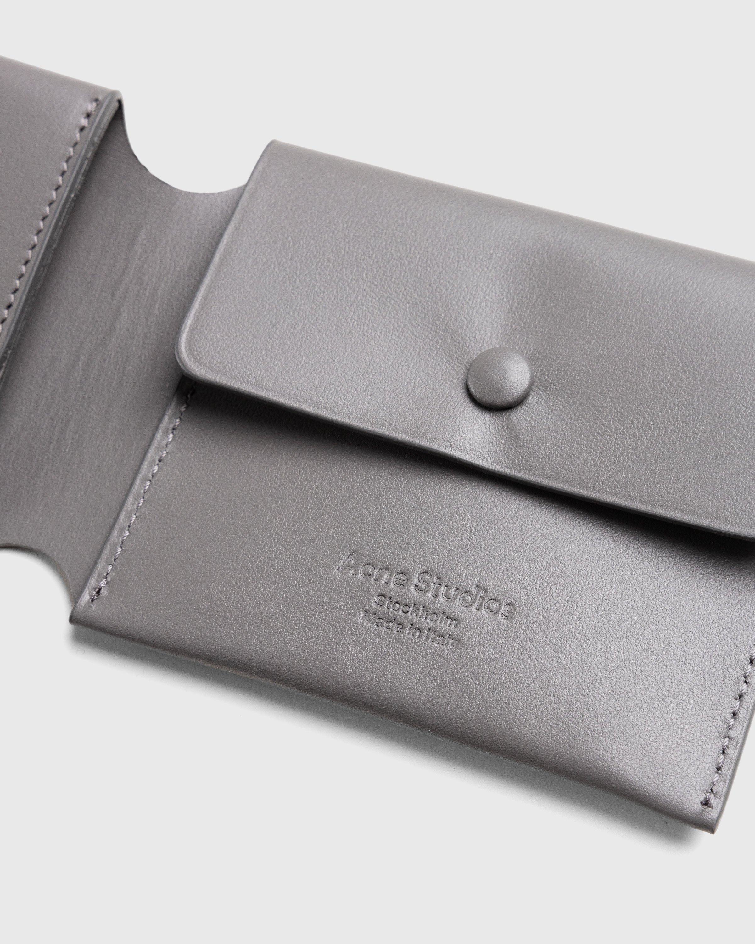 Acne Studios - Folded Card Holder Dark Grey - Accessories - Grey - Image 4
