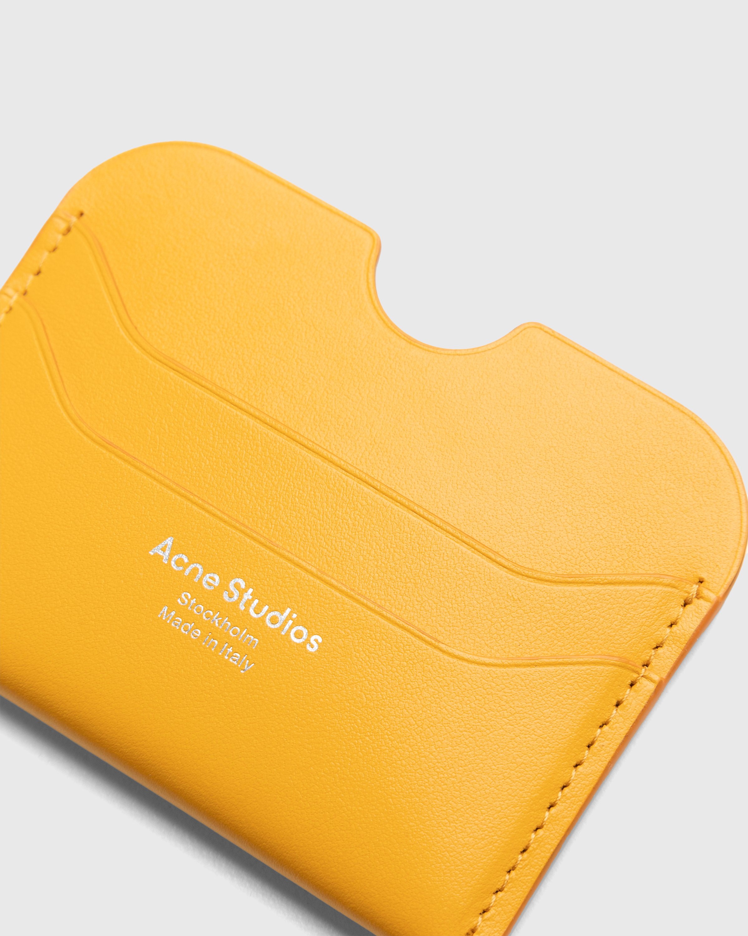 Acne Studios - Leather Card Holder Orange - Accessories - Orange - Image 3