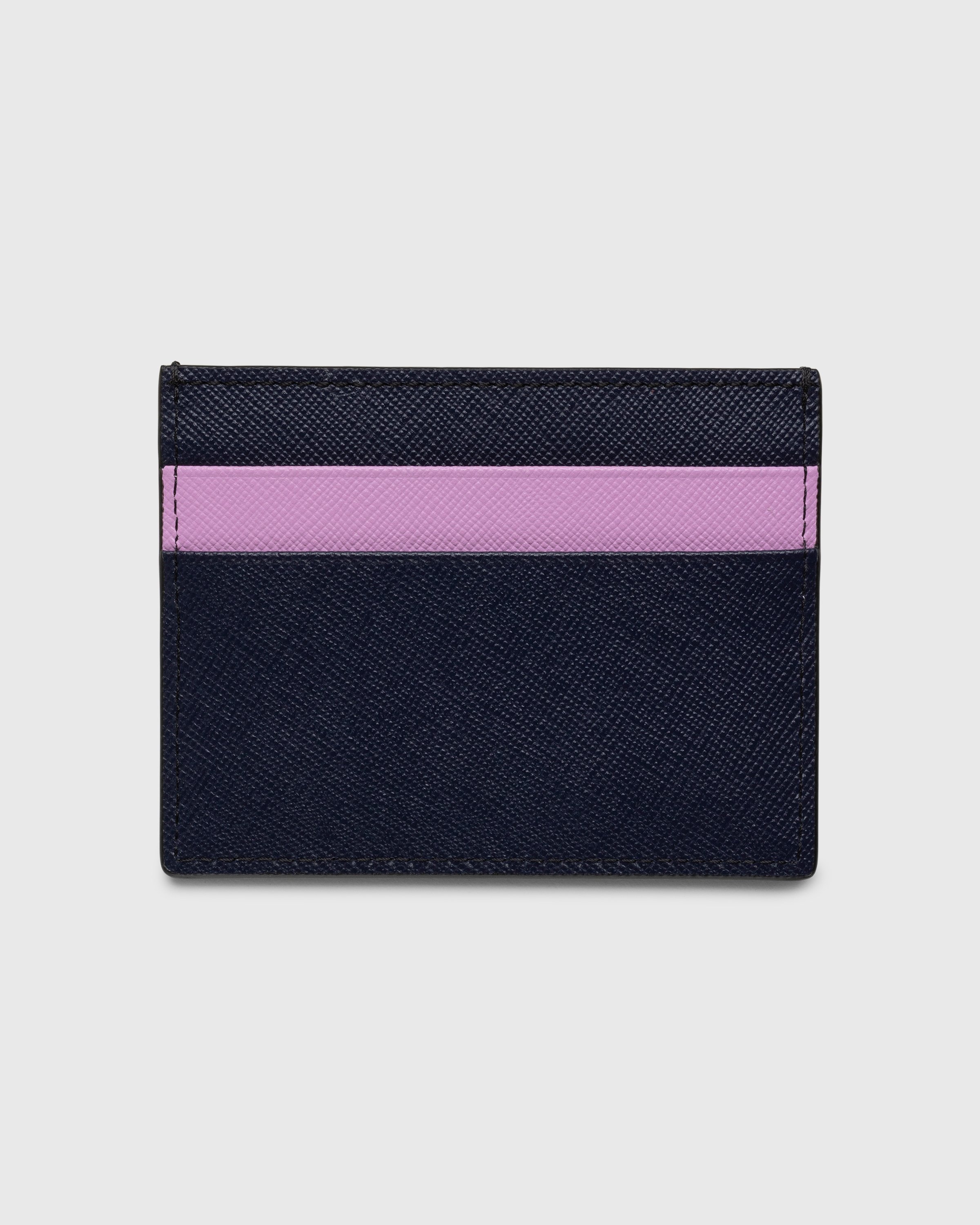 Marni - Leather Card Holder Blue Black/Pink Candy - Accessories - Blublack/Pink Candy - Image 2