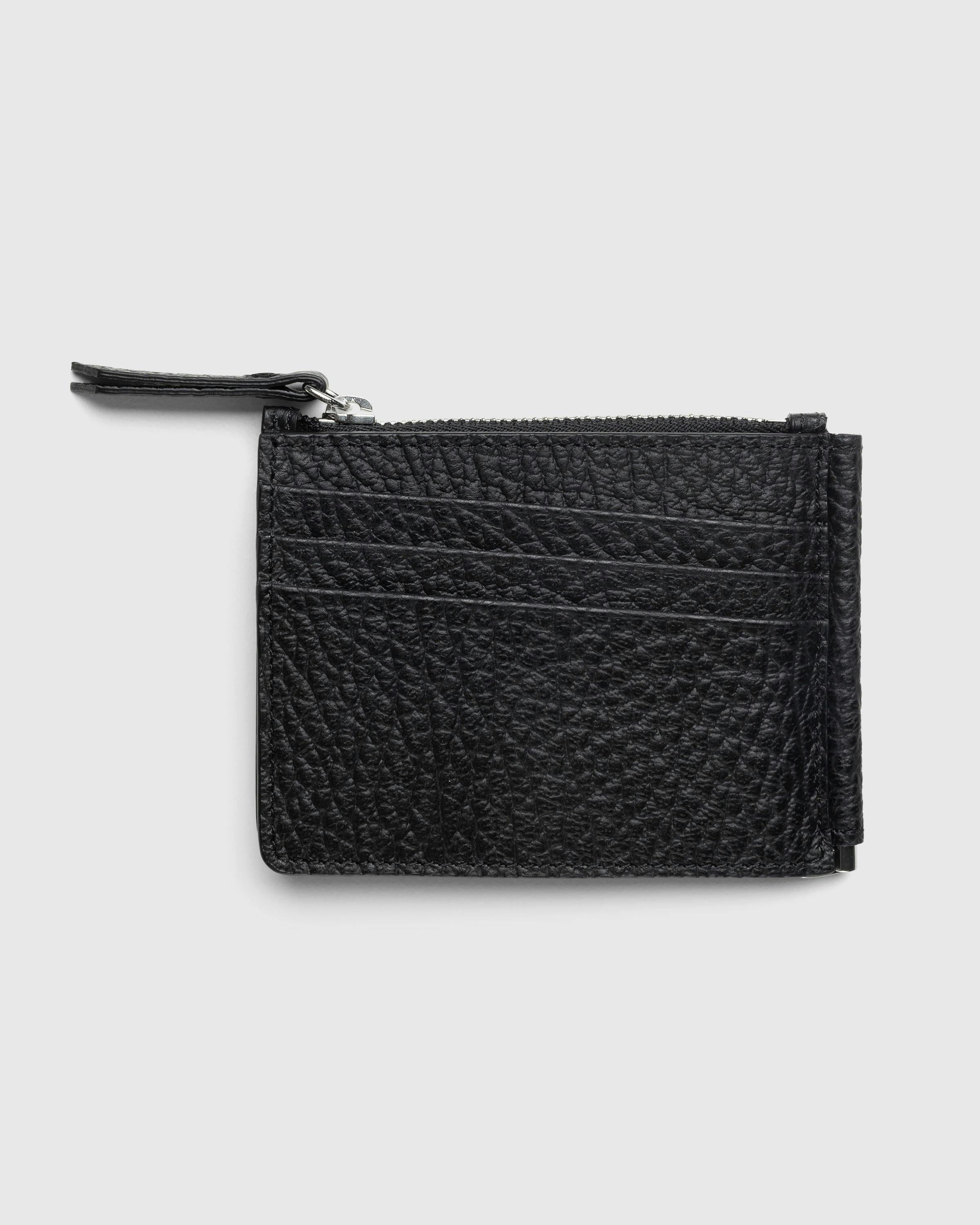 Maison Margiela - Leather Card Holder With Money Clip Black - Accessories - Black - Image 2