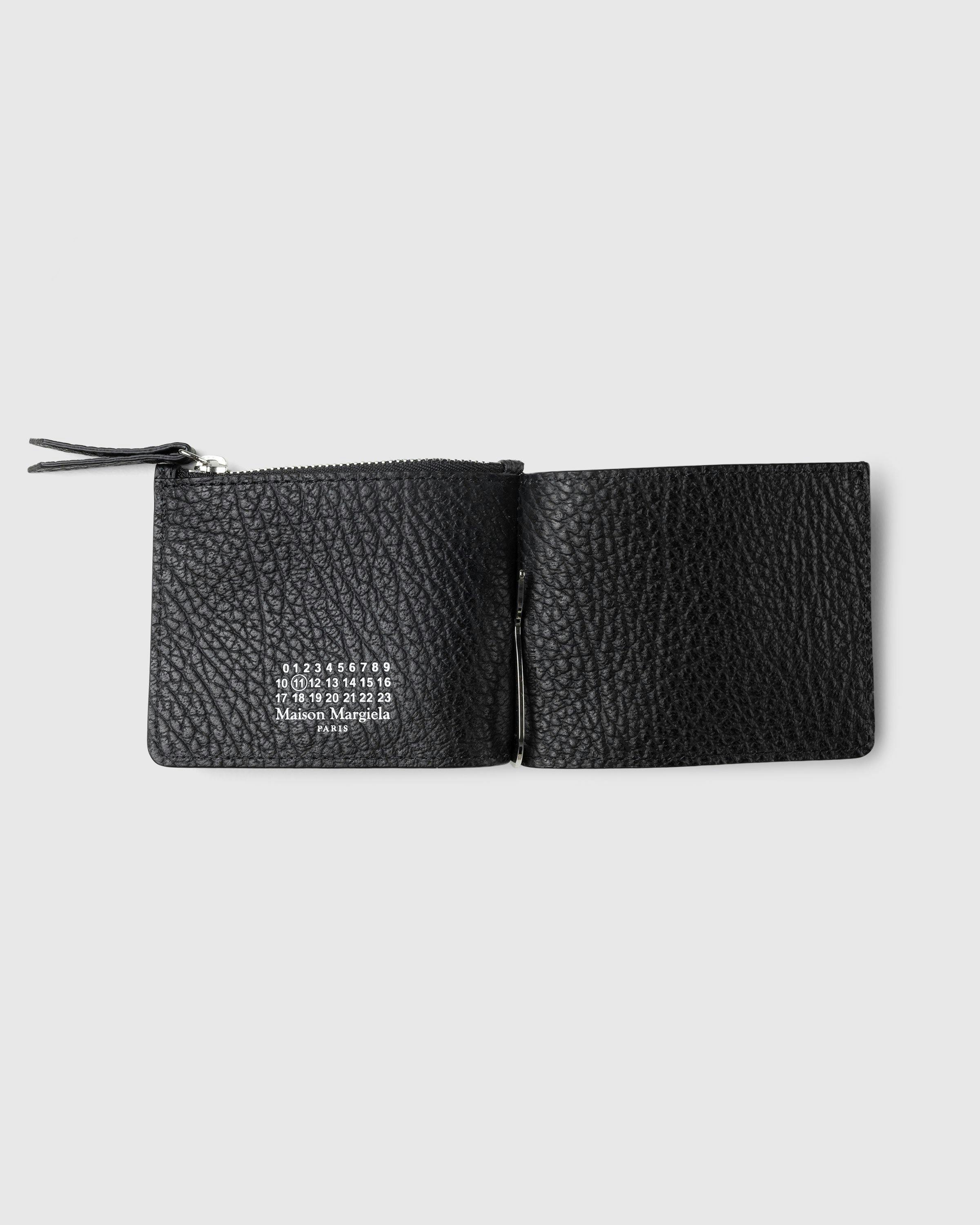 Maison Margiela - Leather Card Holder With Money Clip Black - Accessories - Black - Image 3