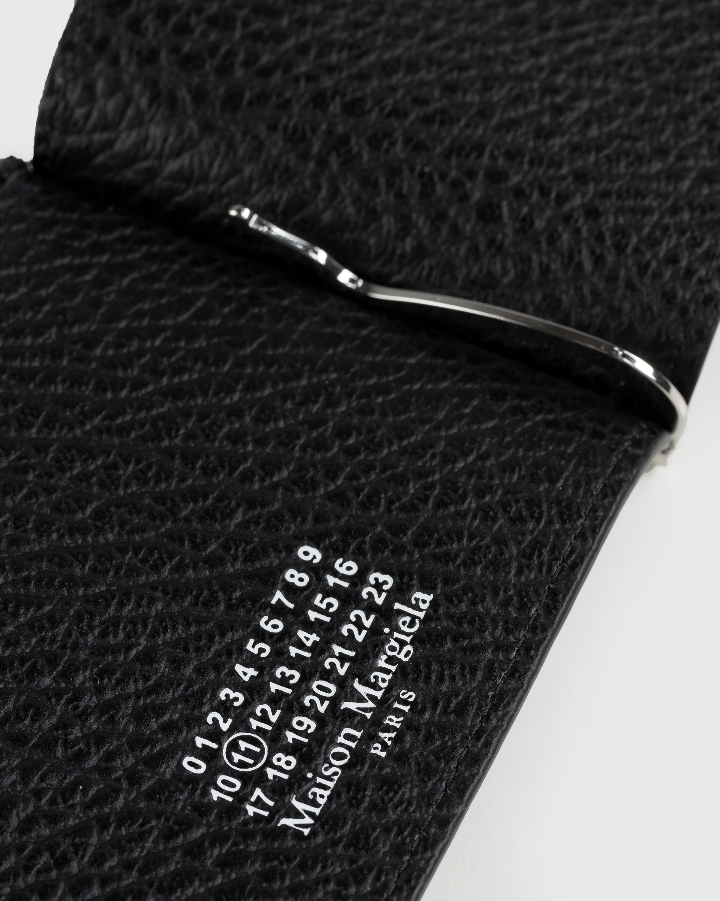 Maison Margiela - Leather Card Holder With Money Clip Black - Accessories - Black - Image 4