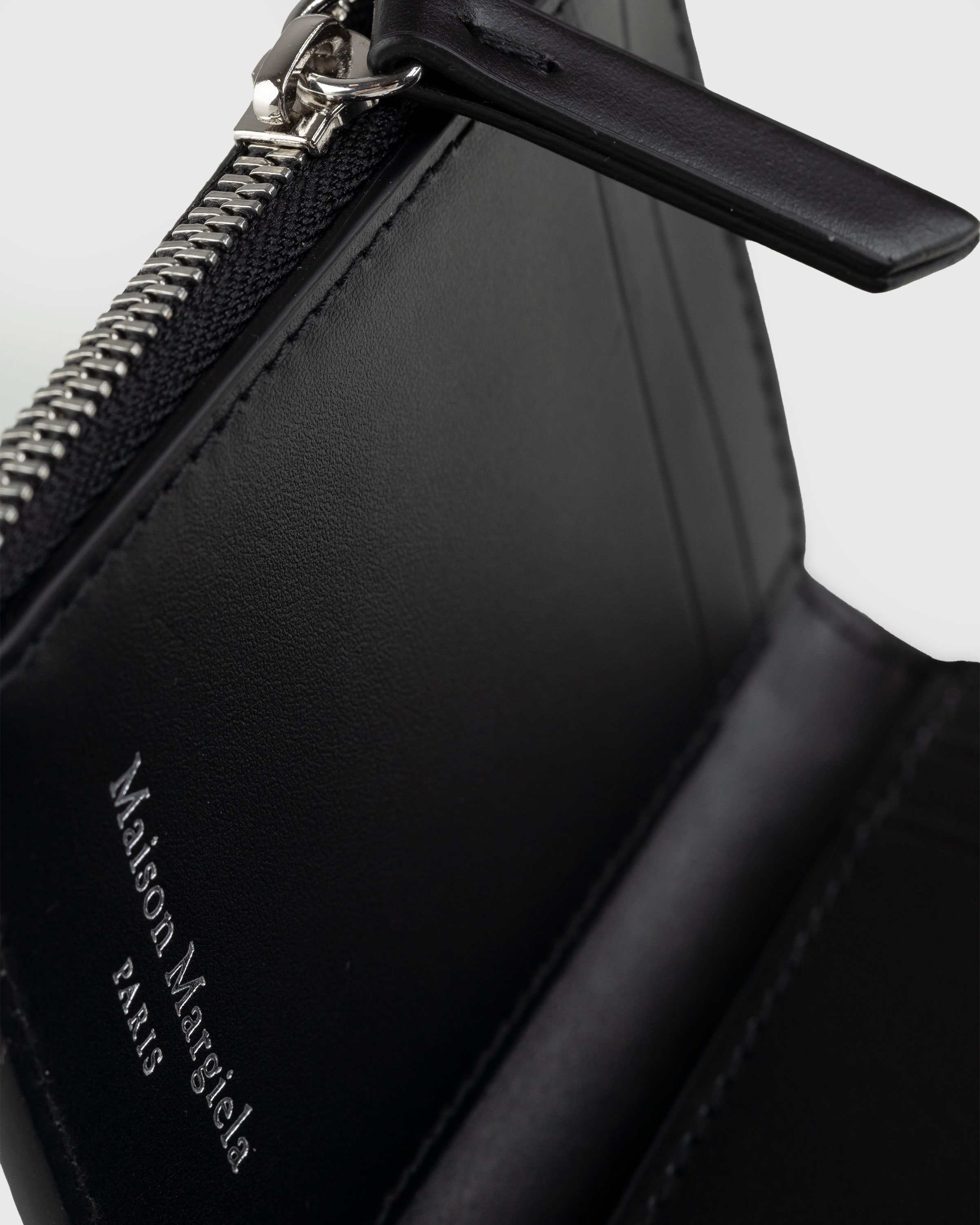 Maison Margiela - Leather Card Holder With Money Clip Black - Accessories - Black - Image 5