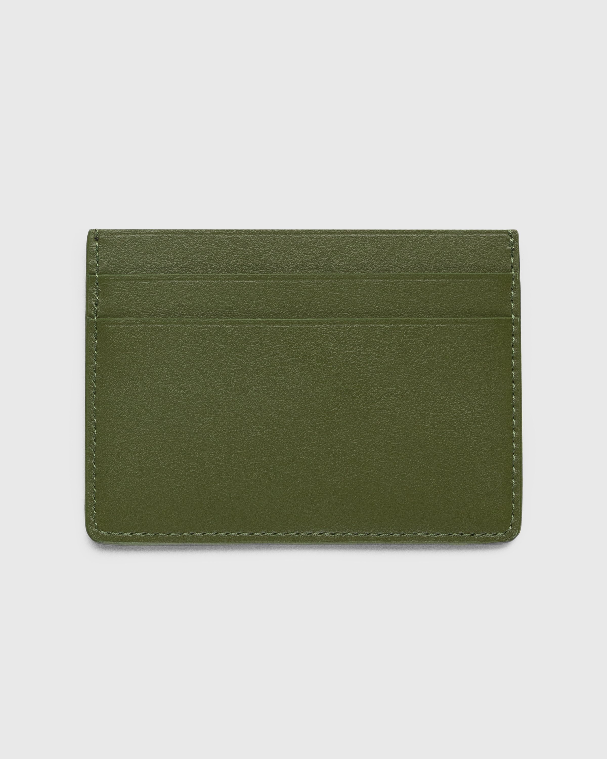 Jil Sander - Leather Card Holder Green - Accessories - Grey - Image 2