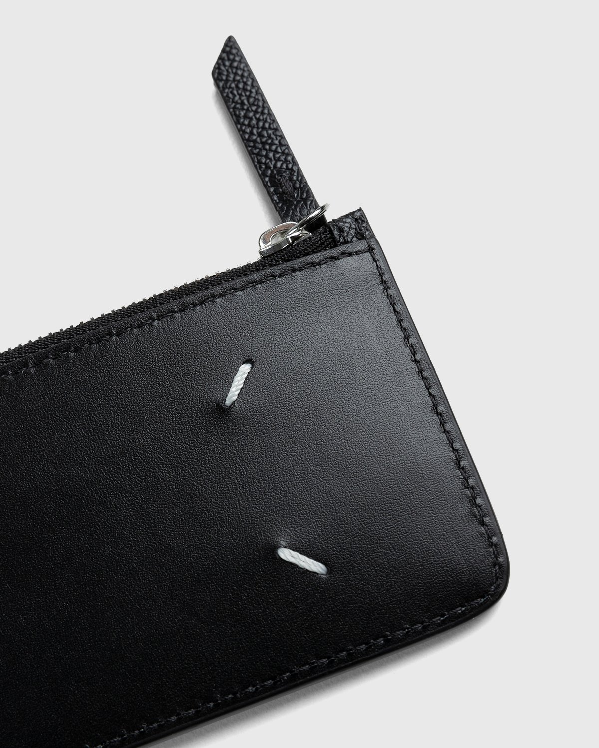 Maison Margiela - Zip Leather Card Holder Black - Accessories - Black - Image 3