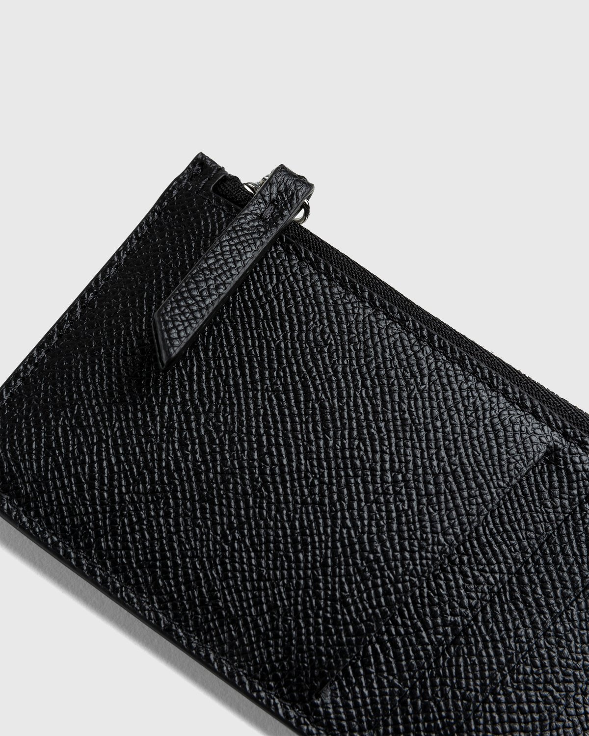 Maison Margiela - Zip Leather Card Holder Black - Accessories - Black - Image 4