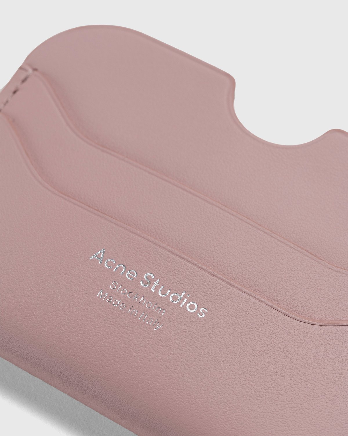 Acne Studios - Leather Card Case Powder Pink - Accessories - Pink - Image 3