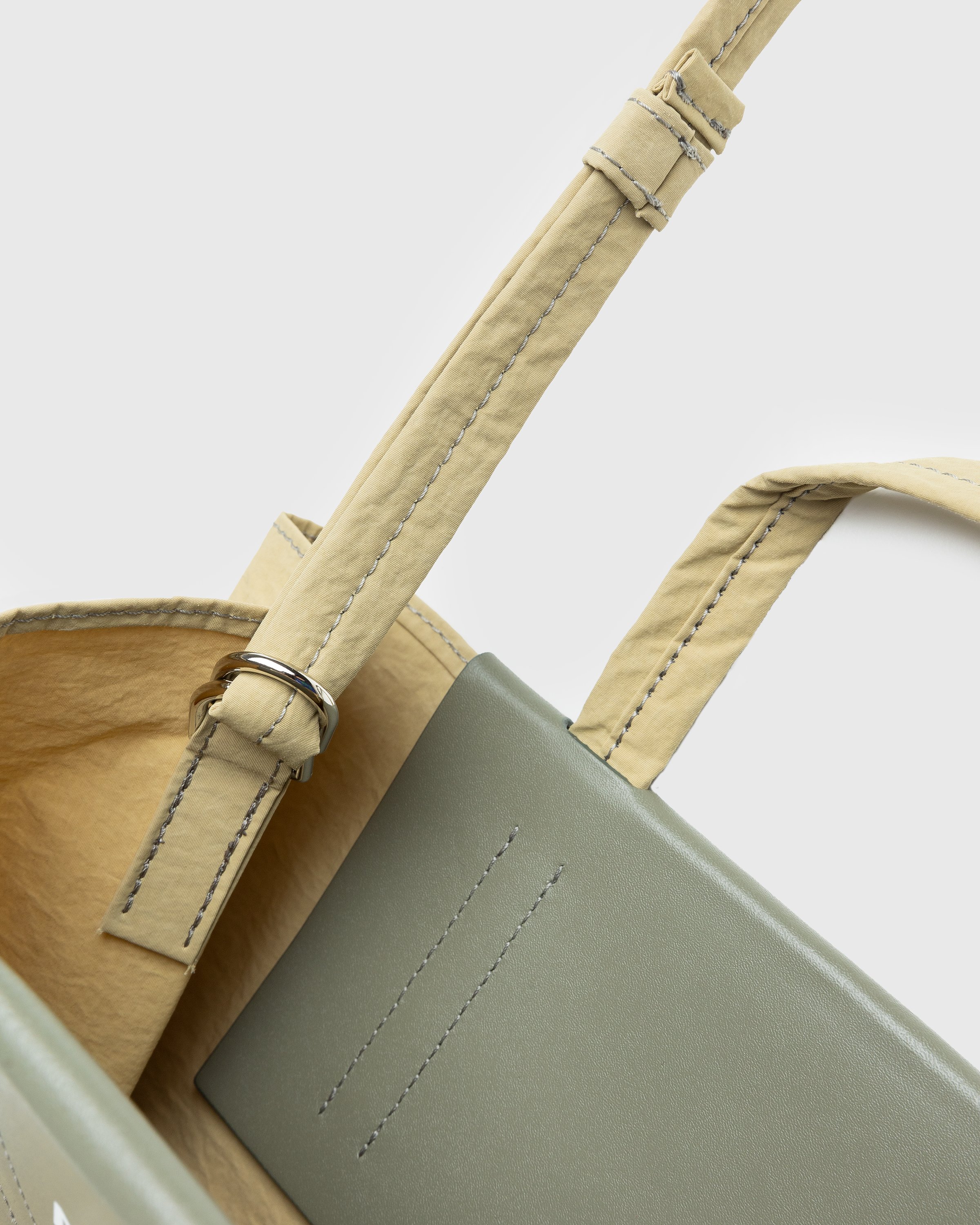 Acne Studios - Recycled Nylon Tote Bag Olive Green - Accessories - Beige - Image 3