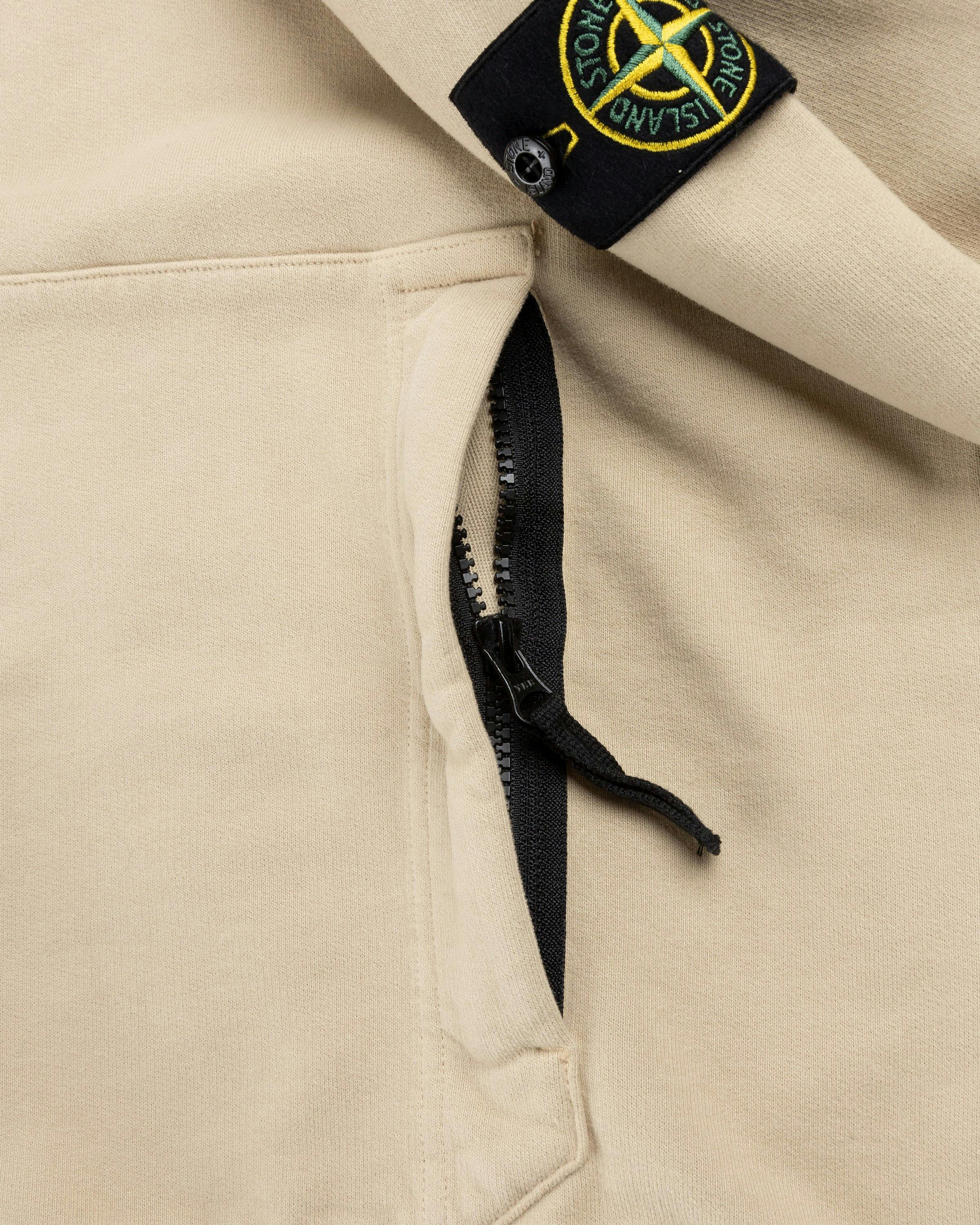 Stone Island - Garment-Dyed Fleece Hoodie Beige - Clothing - Beige - Image 5