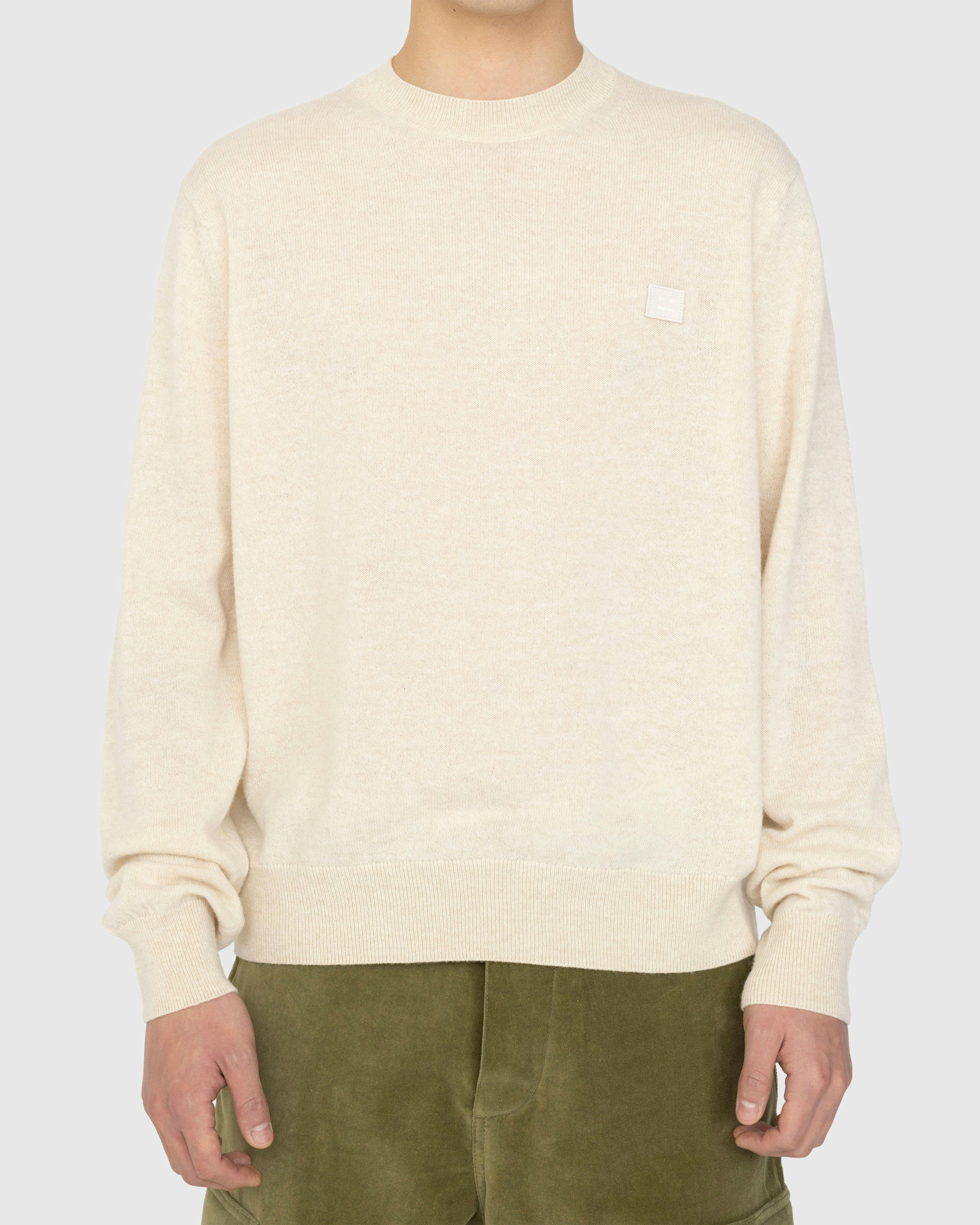 Acne Studios - Wool Crewneck Sweater Oatmeal Melange - Clothing - Beige - Image 2