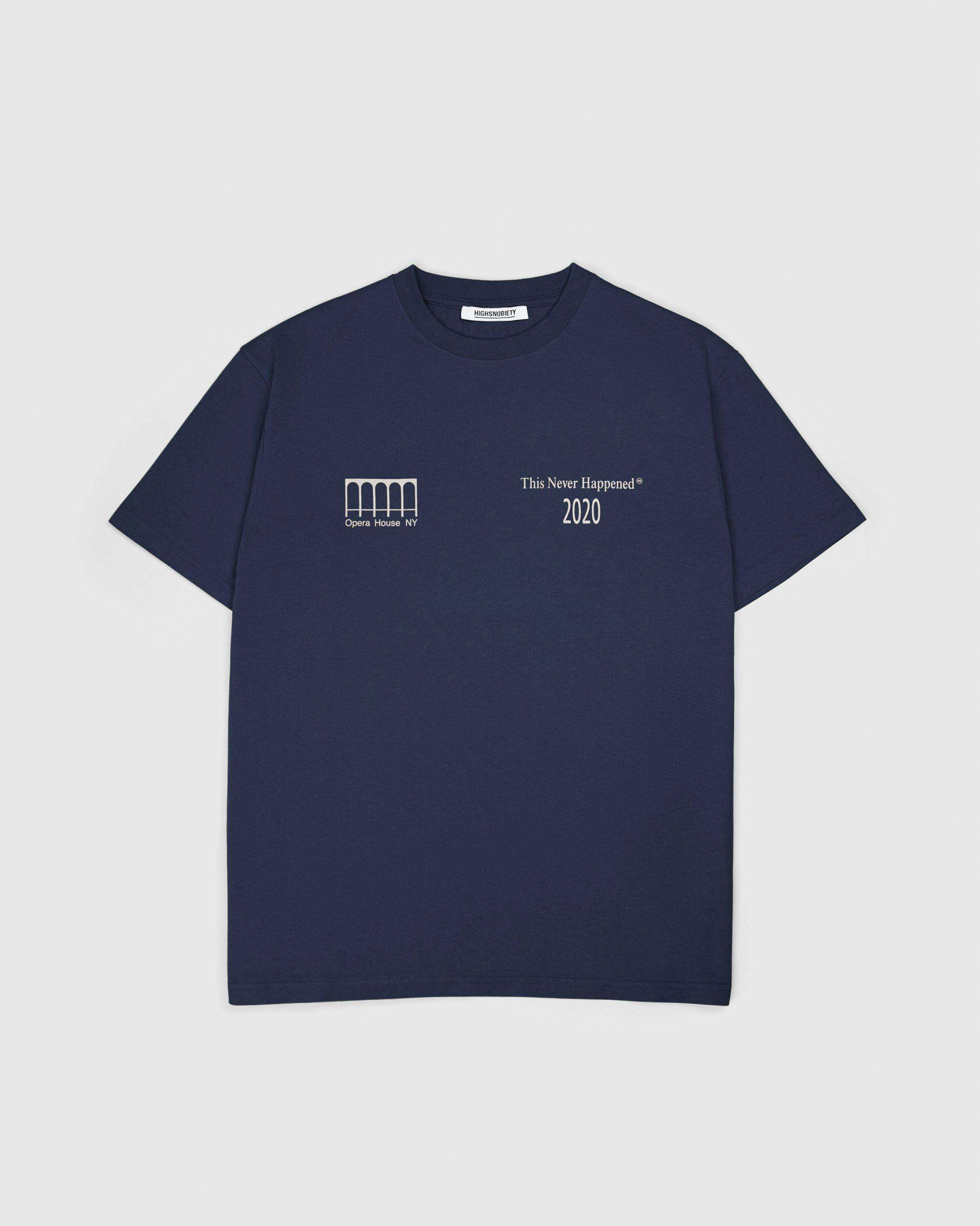 Highsnobiety - This Never Happened Opera T-Shirt Navy - Clothing - Blue - Image 2