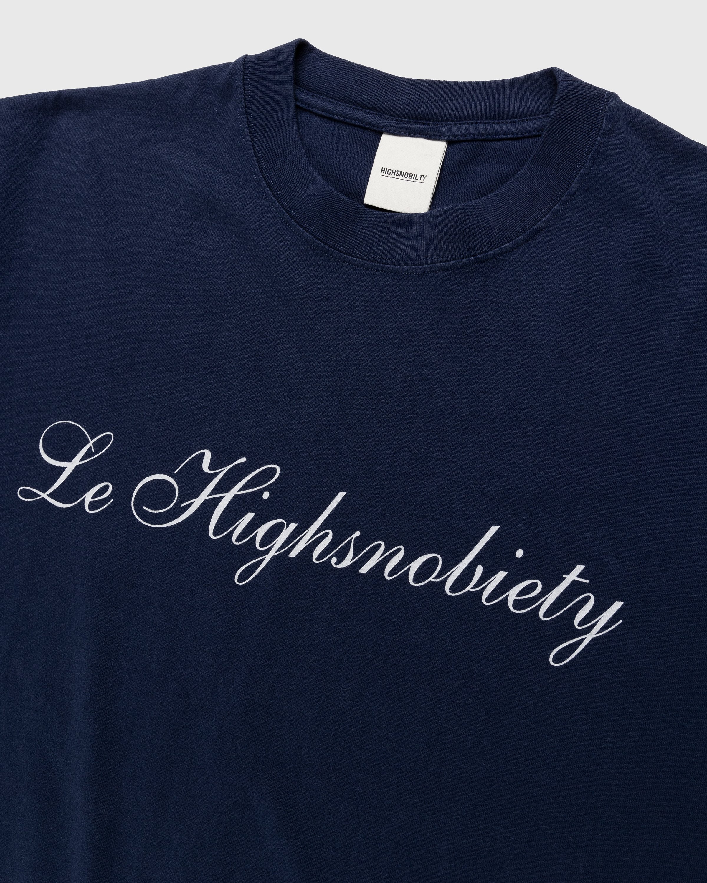 Highsnobiety - Not In Paris 4 Logo T-Shirt Navy - Clothing - Blue - Image 5