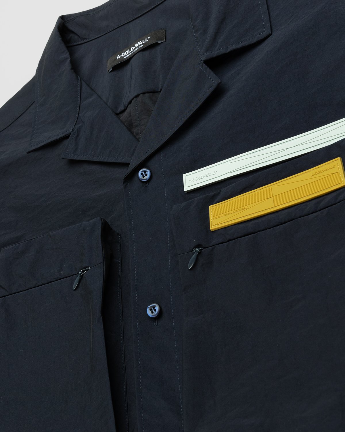 A-Cold-Wall* - Cuban Collar Shirt Navy - Clothing - Blue - Image 4