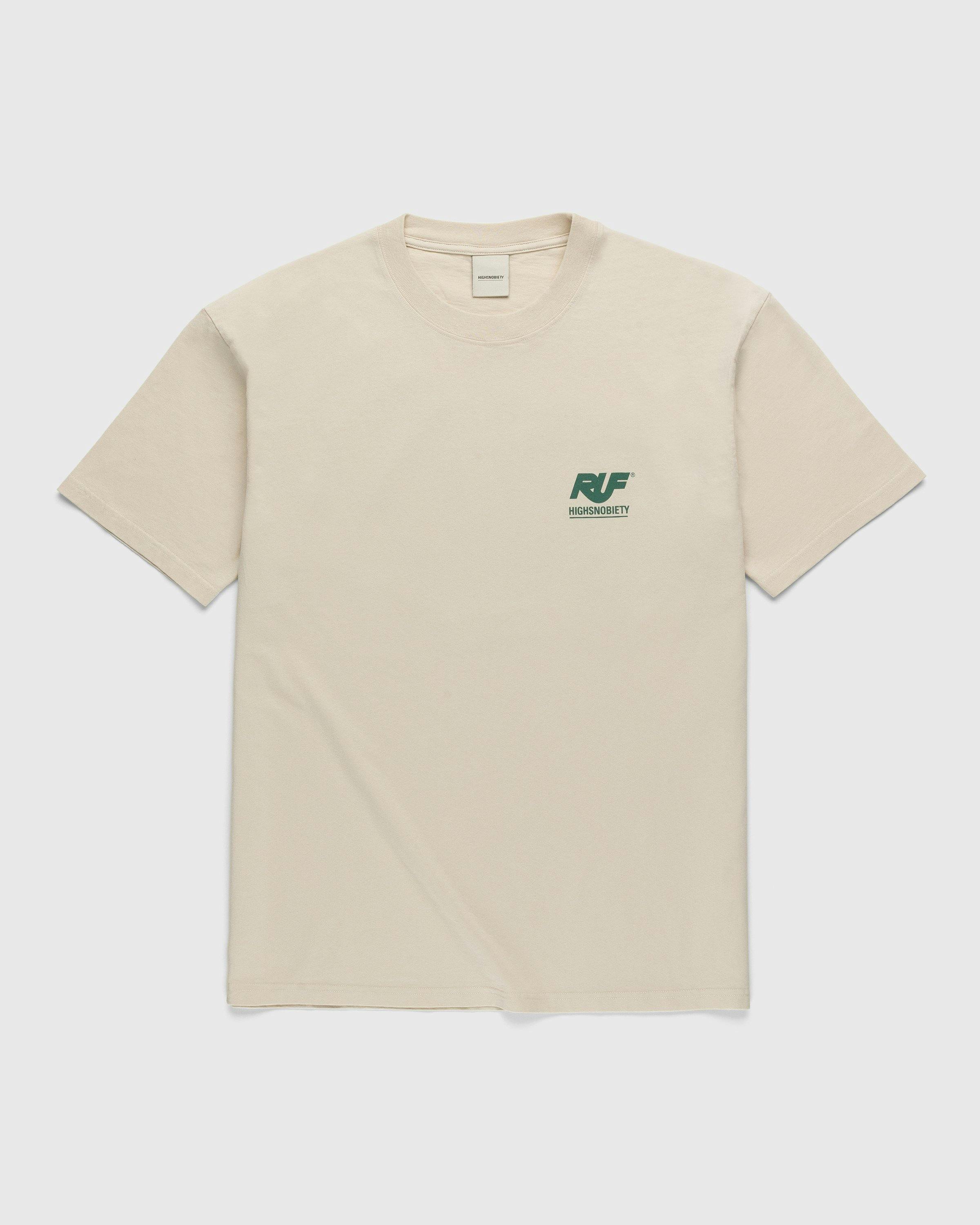 RUF x Highsnobiety - Shadow Logo T-Shirt Eggshell - Clothing - Beige - Image 2