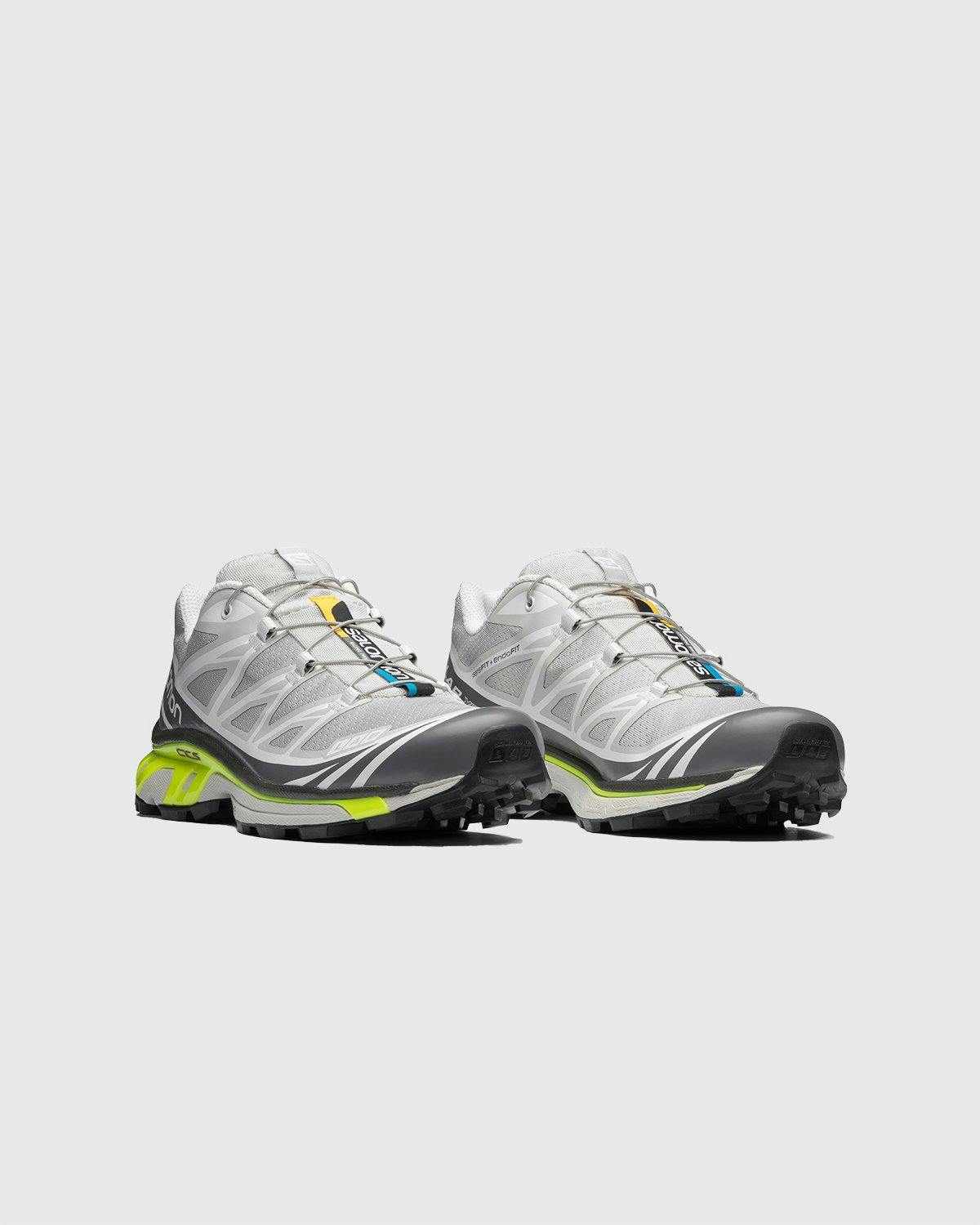 Salomon - XT-6 ADVANCED Lunar Rock/ Quiet Shade/ Safety Yellow - Footwear - White - Image 2