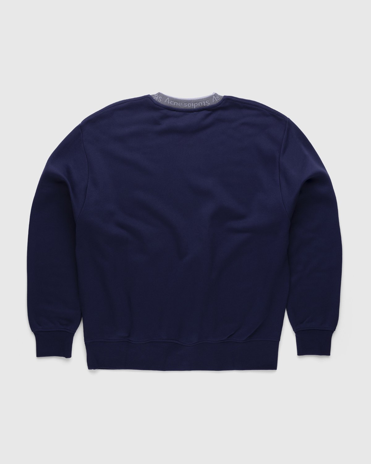 Acne Studios - Logo Rib Sweatshirt Indigo Blue - Clothing - Blue - Image 2