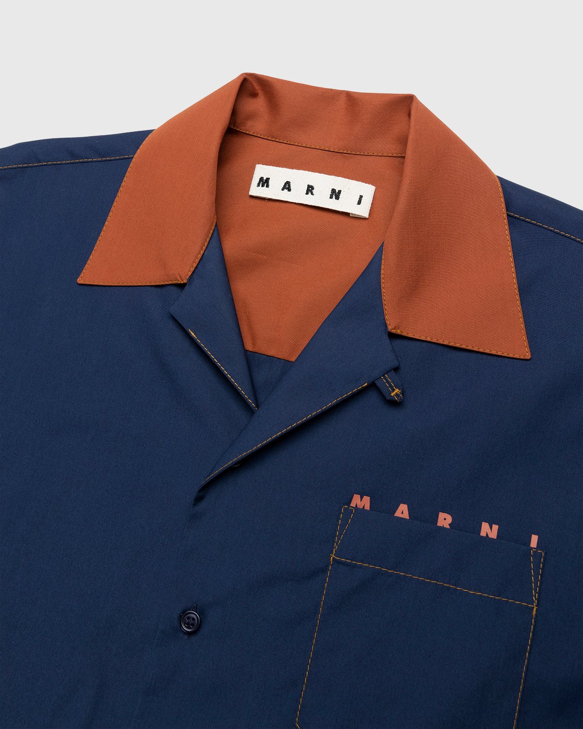 Marni - Logo Bowling Shirt Navy - Clothing - Blue - Image 3