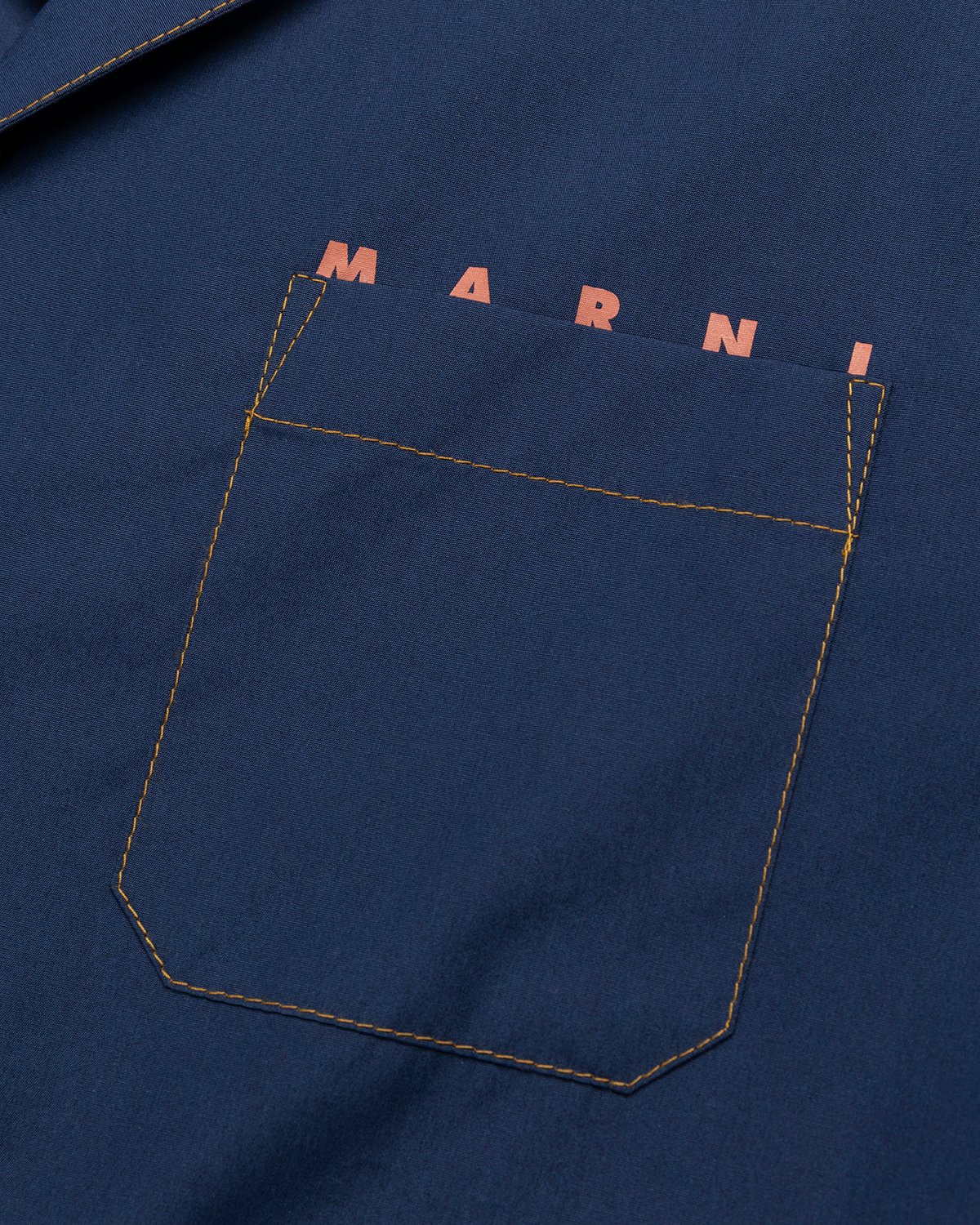 Marni - Logo Bowling Shirt Navy - Clothing - Blue - Image 4