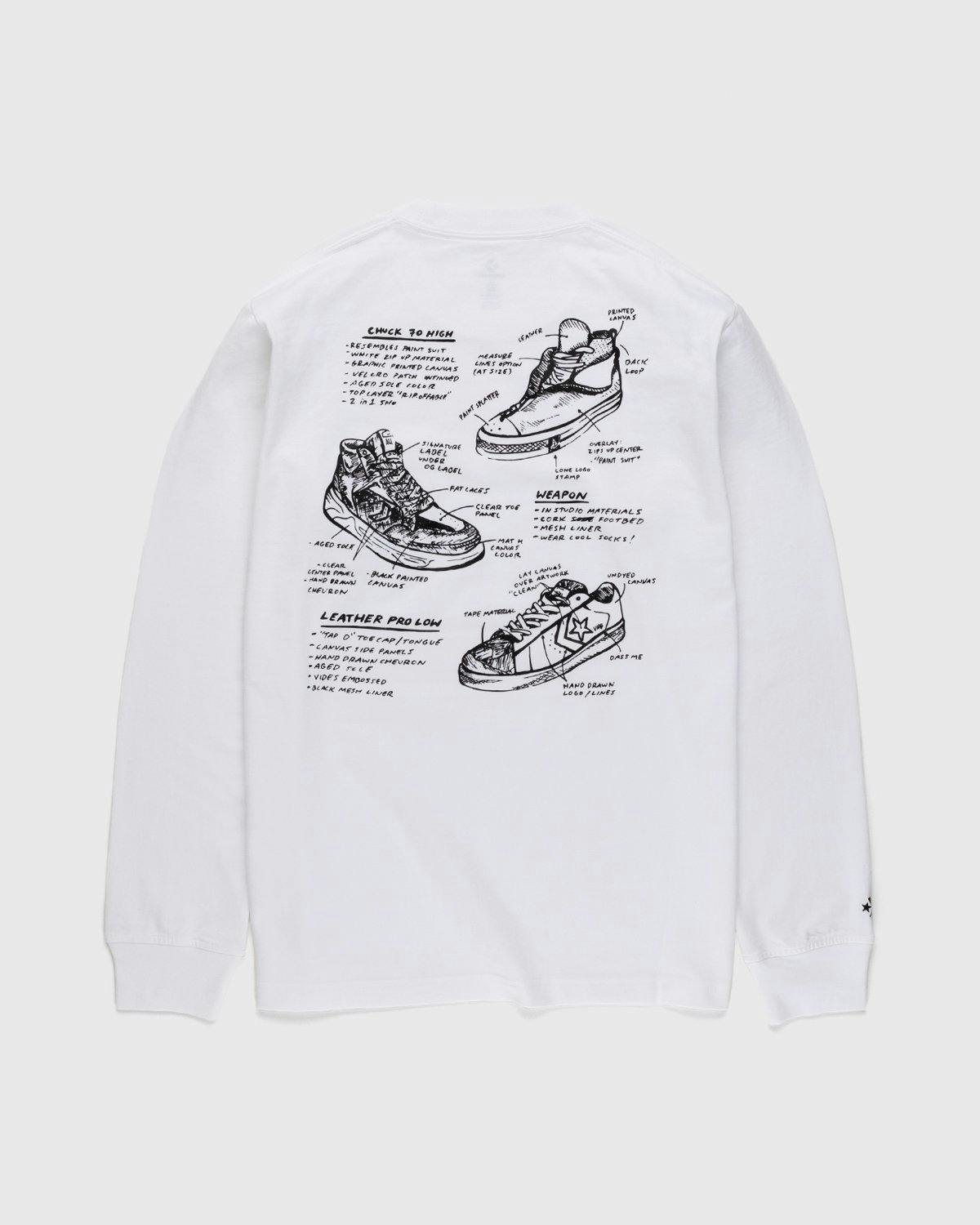 Converse x Joshua Vides - Long Sleeve Pocket Tee White - Clothing - White - Image 2