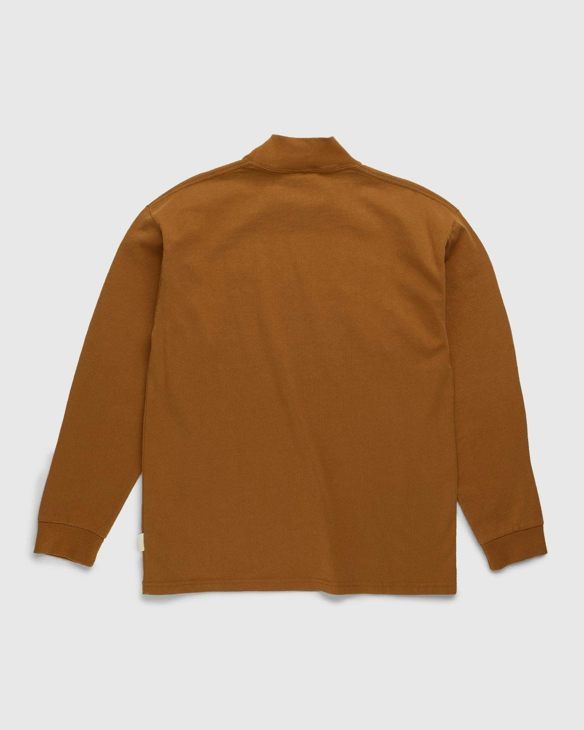 Highsnobiety - Heavy Logo Staples Mock Neck Acorn - Clothing - Brown - Image 2