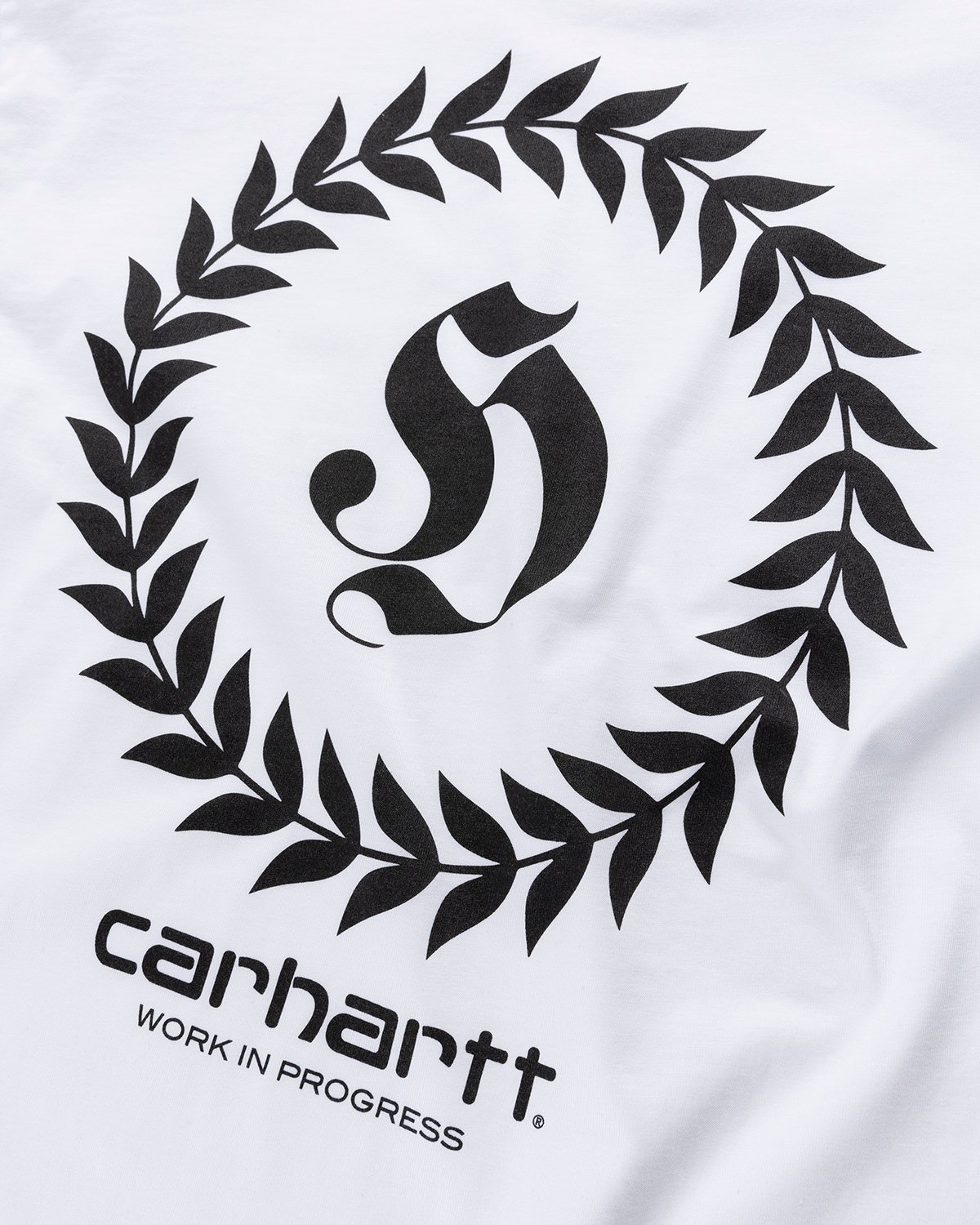 Carhartt WIP x Herrensauna - Logo Long Sleeve White Black Cypress - Clothing - White - Image 3