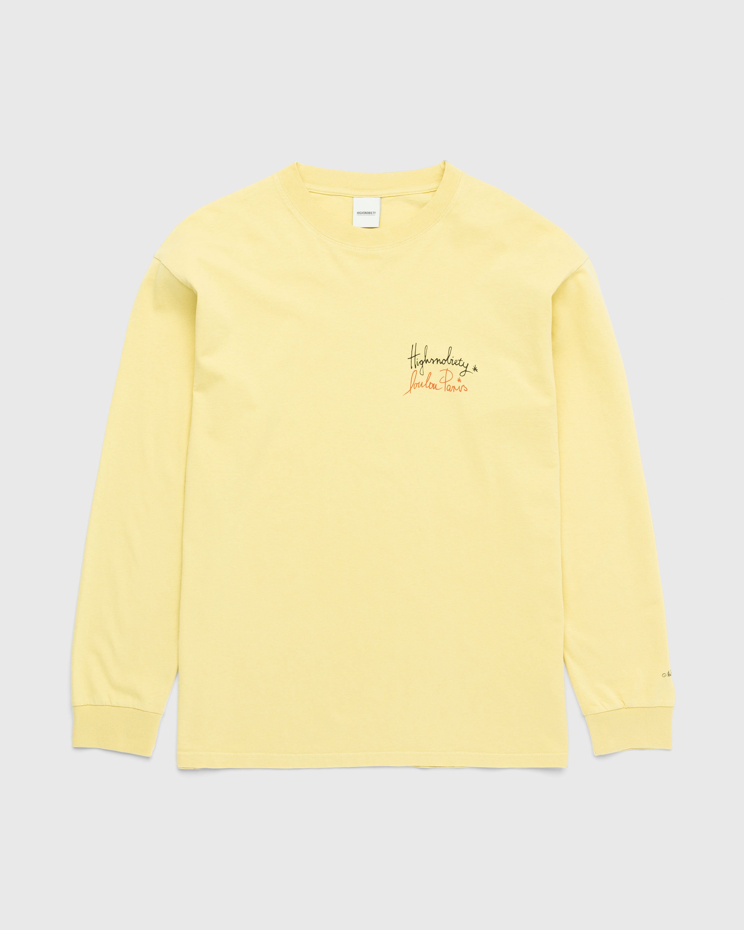 Loulou Paris x Highsnobiety - Long Sleeve T-Shirt Lemon - Clothing - Yellow - Image 2