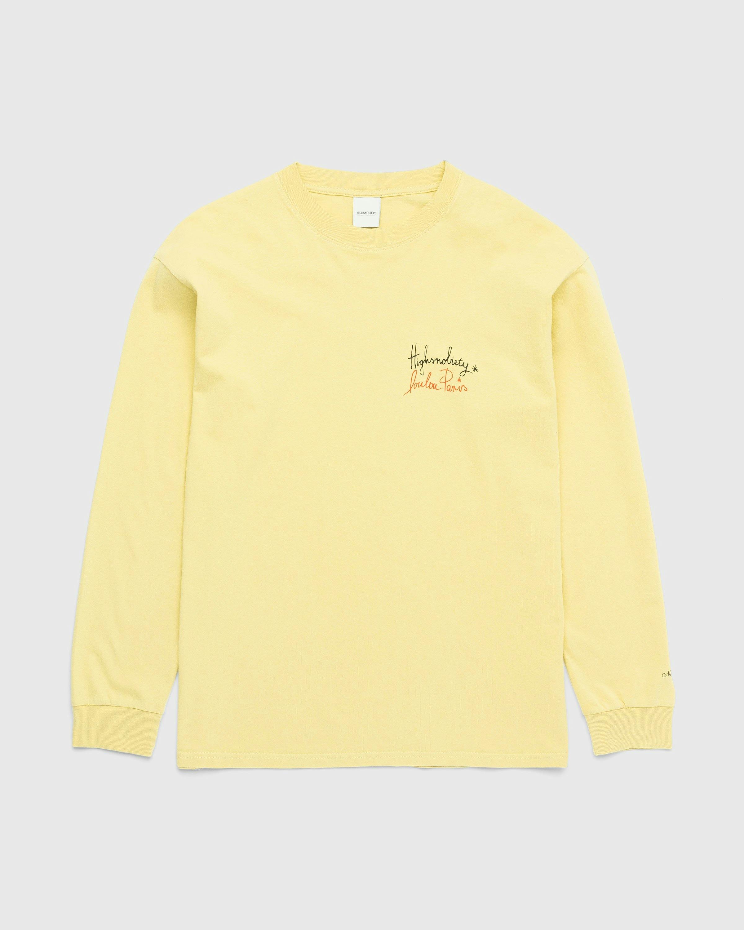 Loulou Paris x Highsnobiety - Long Sleeve T-Shirt Lemon - Clothing - Yellow - Image 2