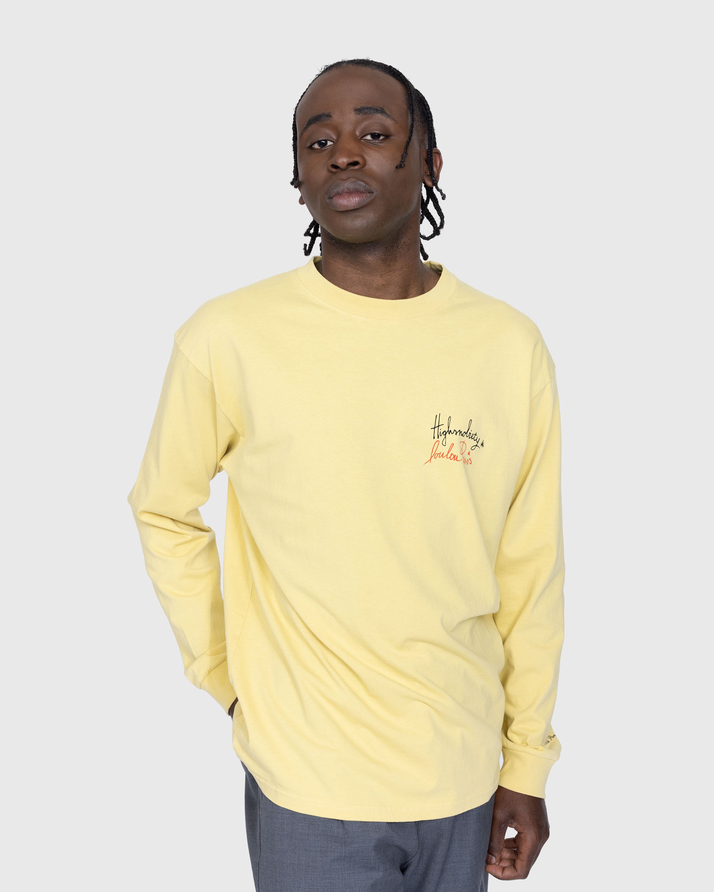 Loulou Paris x Highsnobiety - Long Sleeve T-Shirt Lemon - Clothing - Yellow - Image 3