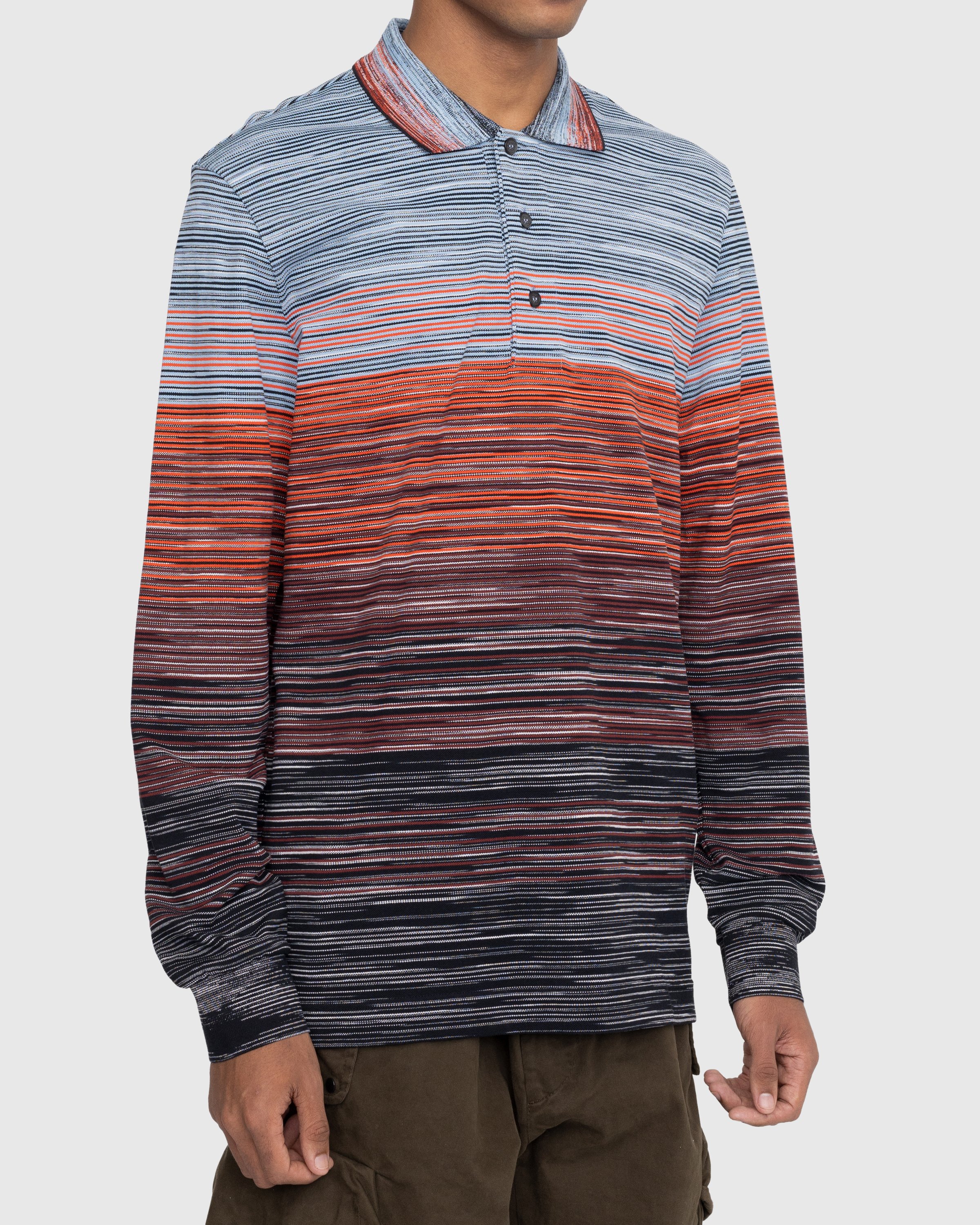 Missoni - Pattern Long-Sleeve Polo Multi - Clothing - Multi - Image 3