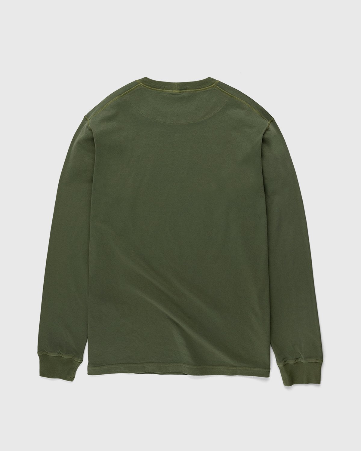 Stone Island - 21857 Garment-Dyed Fissato T-Shirt Olive Green - Clothing - Green - Image 2