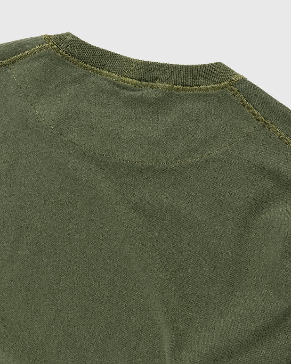 Stone Island - 21857 Garment-Dyed Fissato T-Shirt Olive Green - Clothing - Green - Image 3