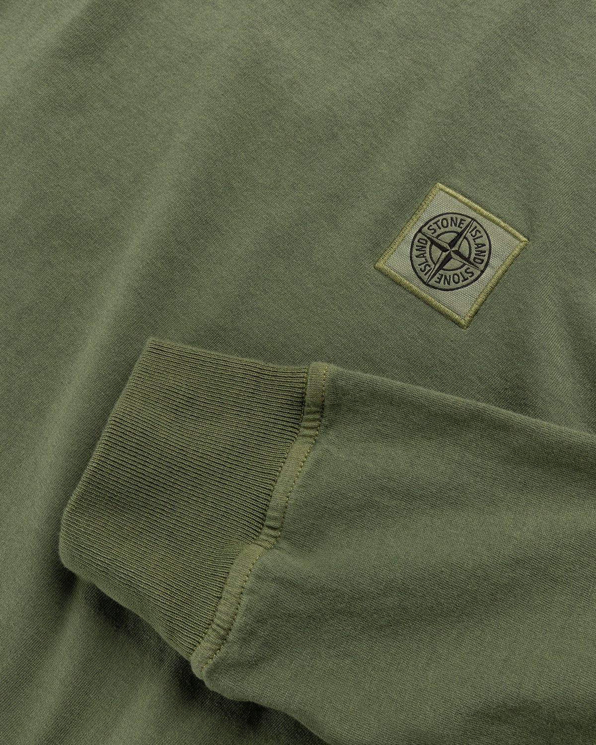 Stone Island - 21857 Garment-Dyed Fissato T-Shirt Olive Green - Clothing - Green - Image 5