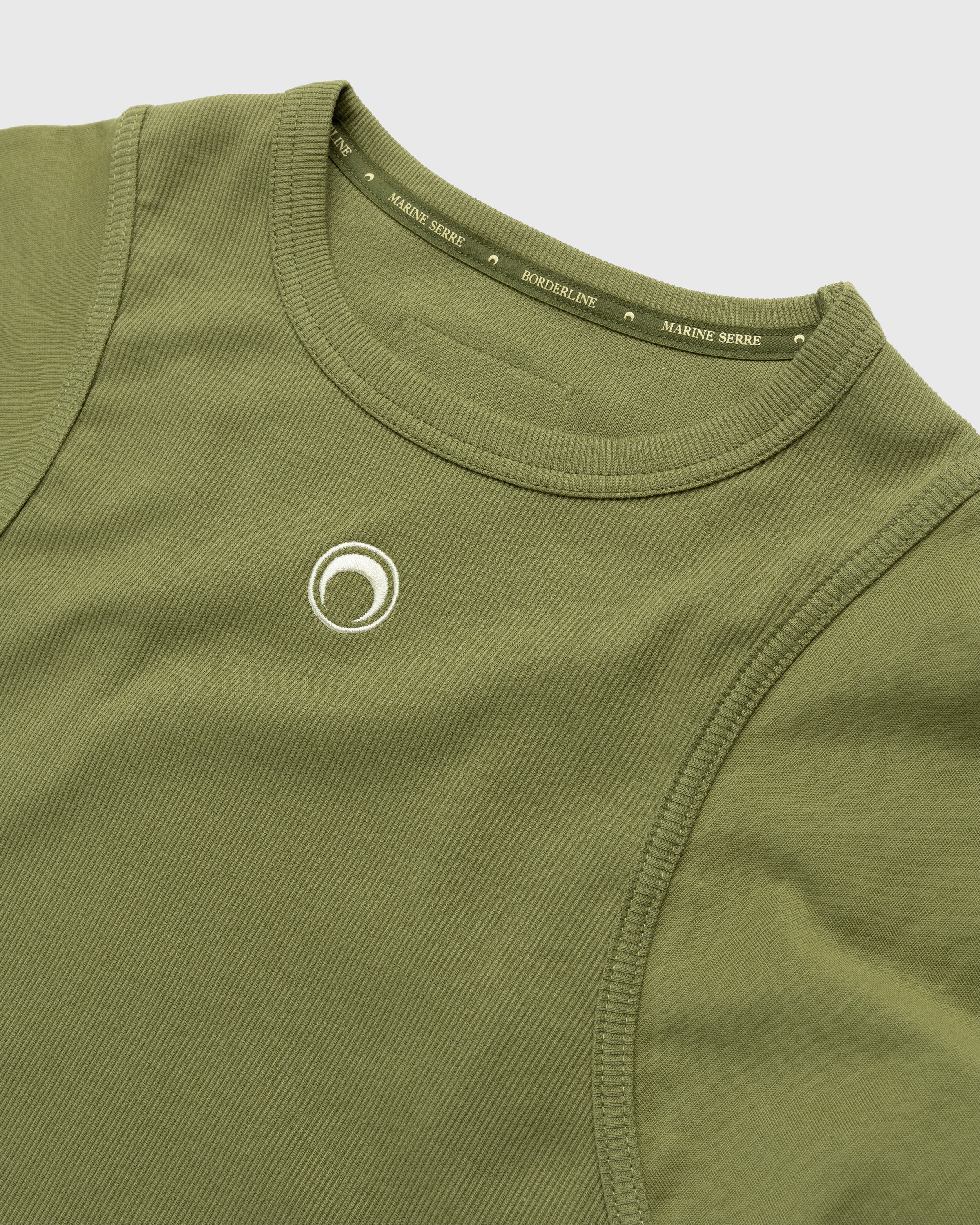 Marine Serre - Organic Cotton Relaxed Long-Sleeve Top Green - Clothing - Green - Image 5