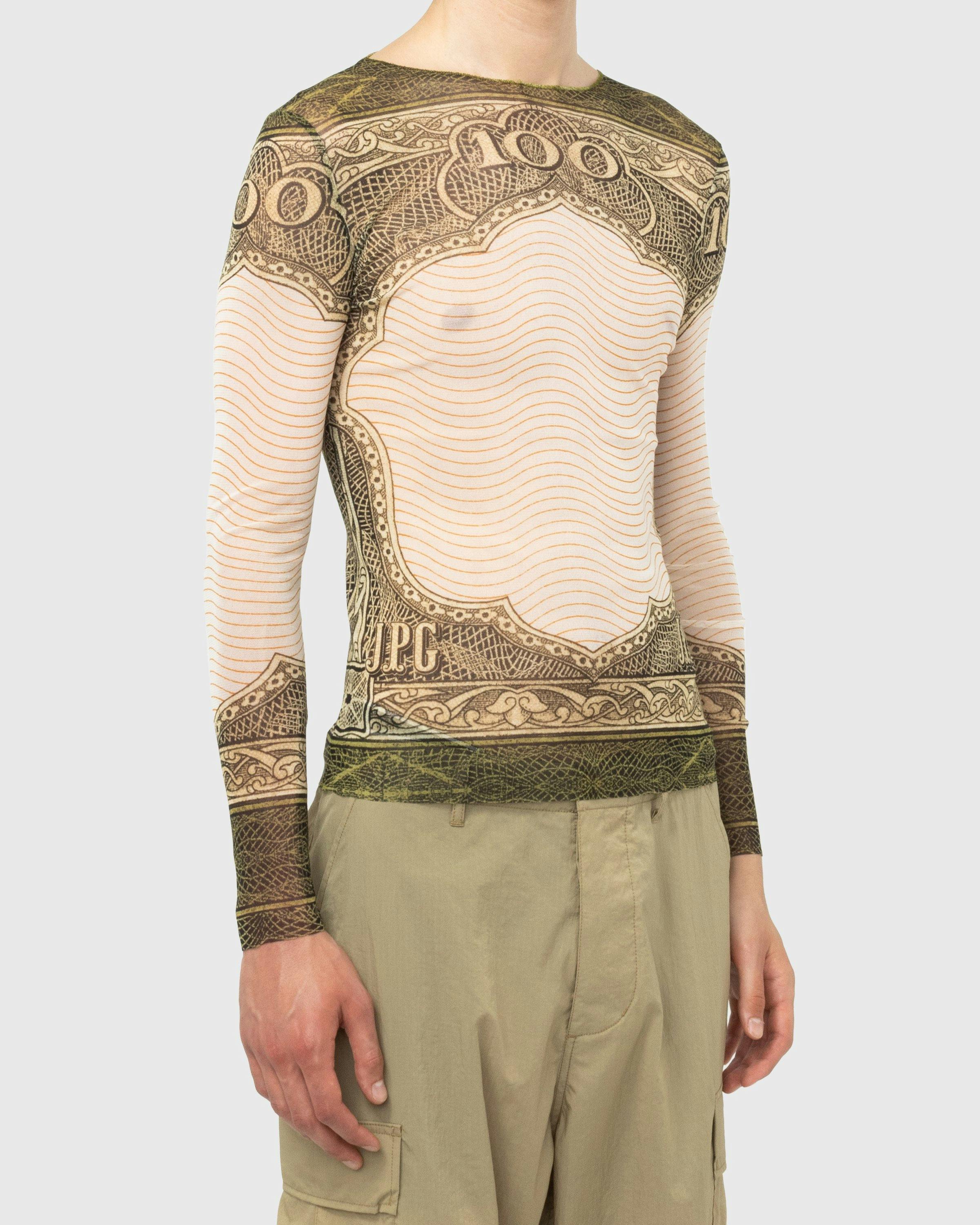 Jean Paul Gaultier - Long-Sleeve Cartouche Top Green/Ecru/Black/Orange - Clothing - Green - Image 5