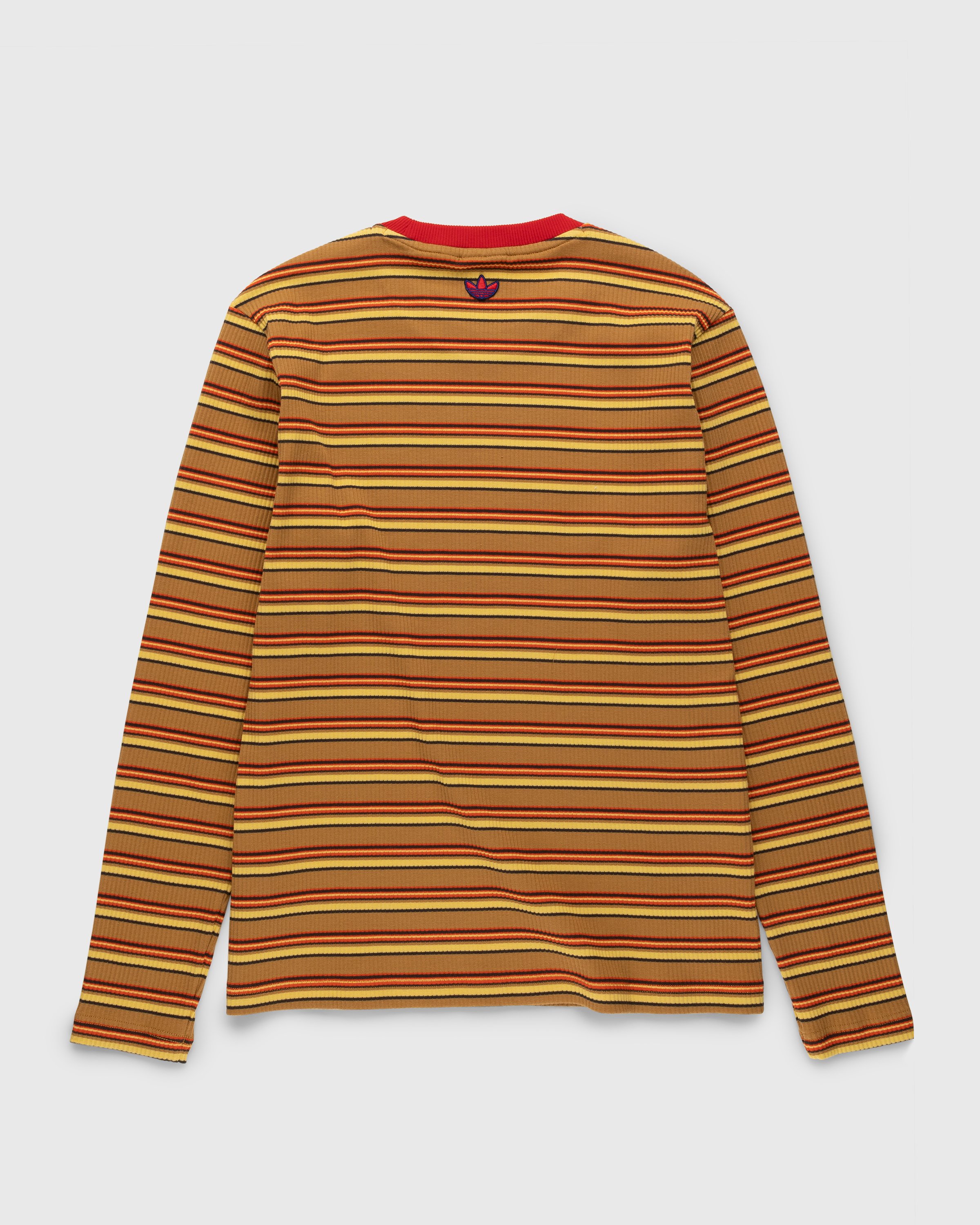 Adidas x Wales Bonner - WB Striped Longsleeve St Fade Gold/Scarlet - Clothing - Red - Image 2