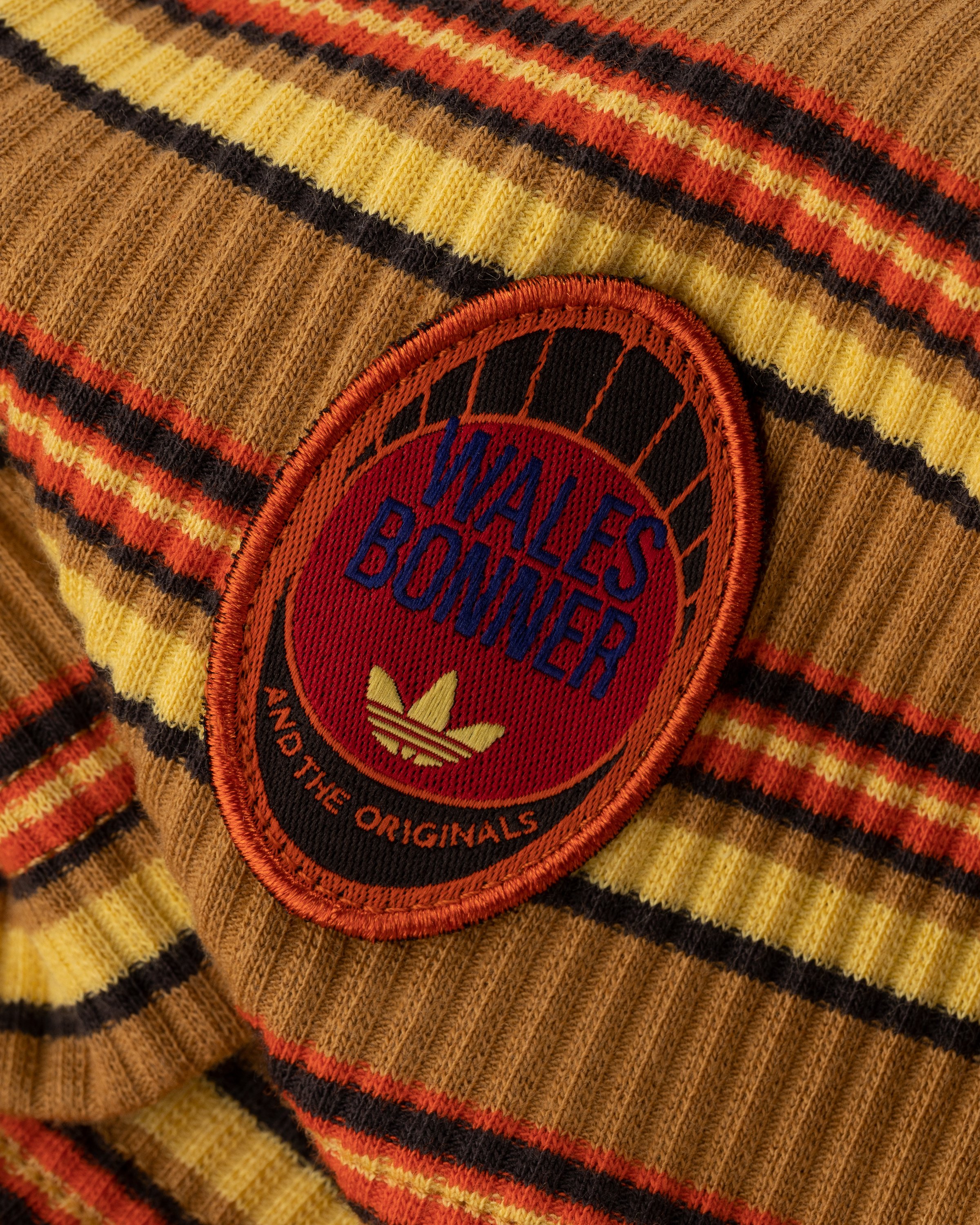 Adidas x Wales Bonner - WB Striped Longsleeve St Fade Gold/Scarlet - Clothing - Red - Image 3