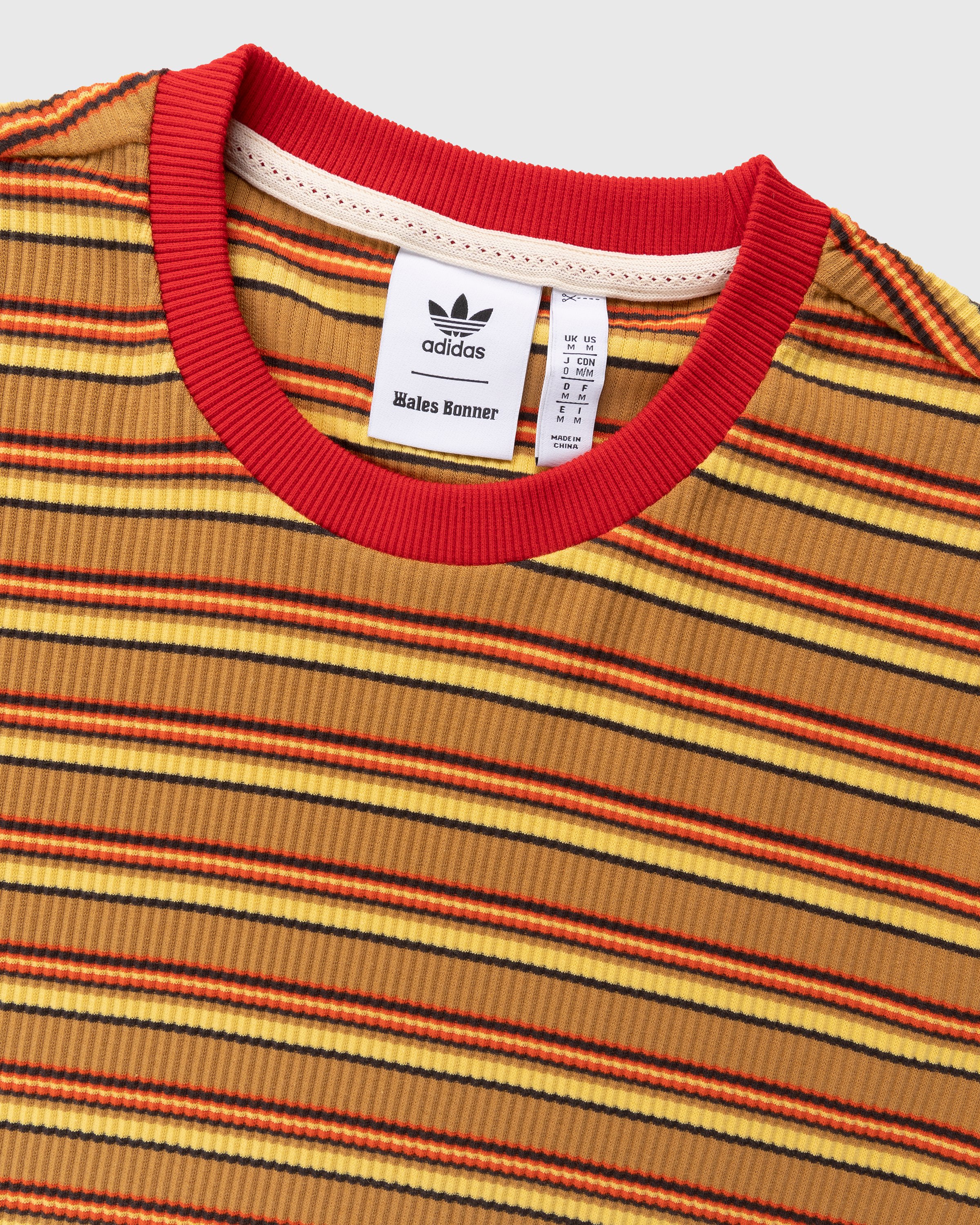 Adidas x Wales Bonner - WB Striped Longsleeve St Fade Gold/Scarlet - Clothing - Red - Image 5