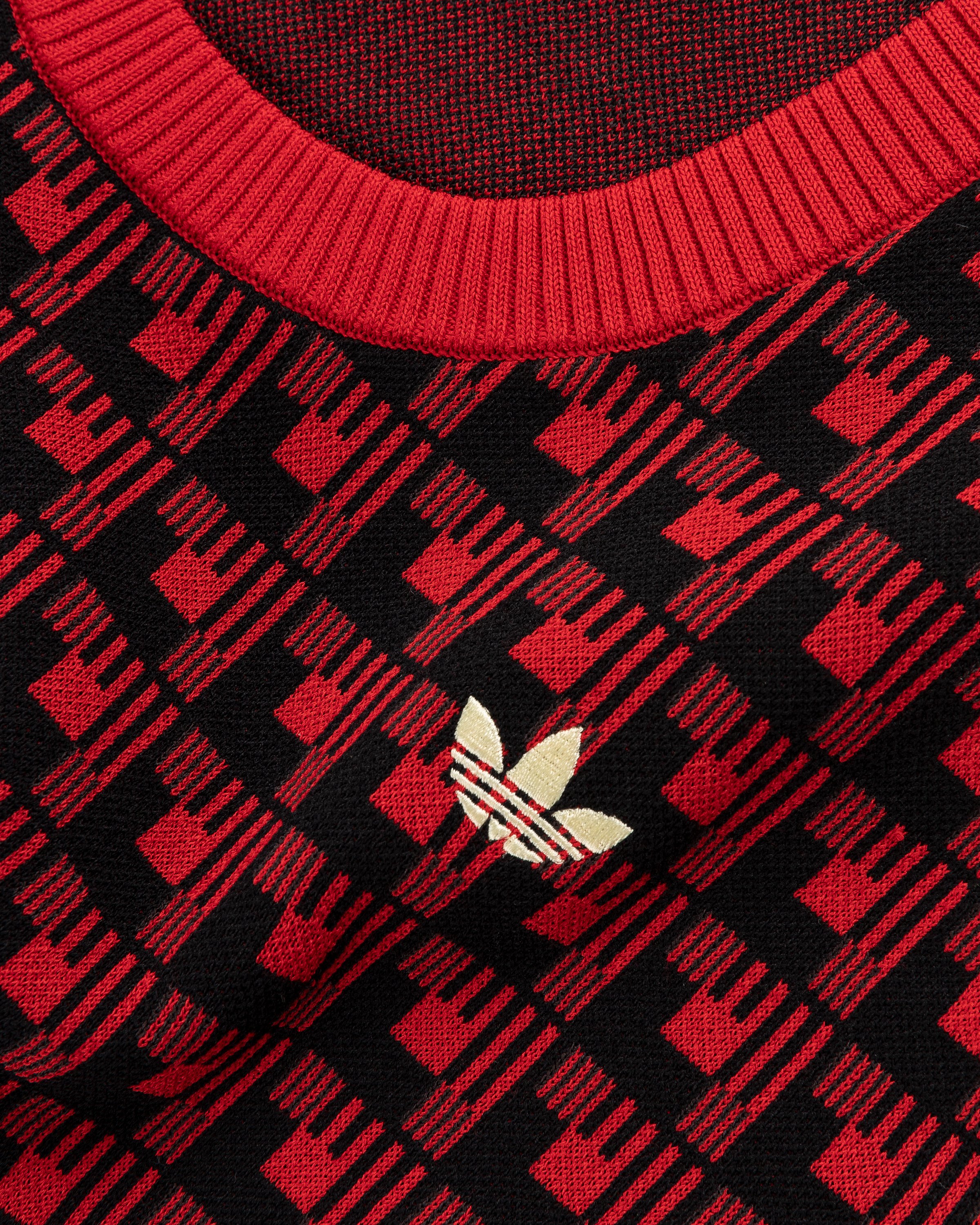 Adidas x Wales Bonner - WB Knit Vest Scarlet/Black - Clothing - Red - Image 6