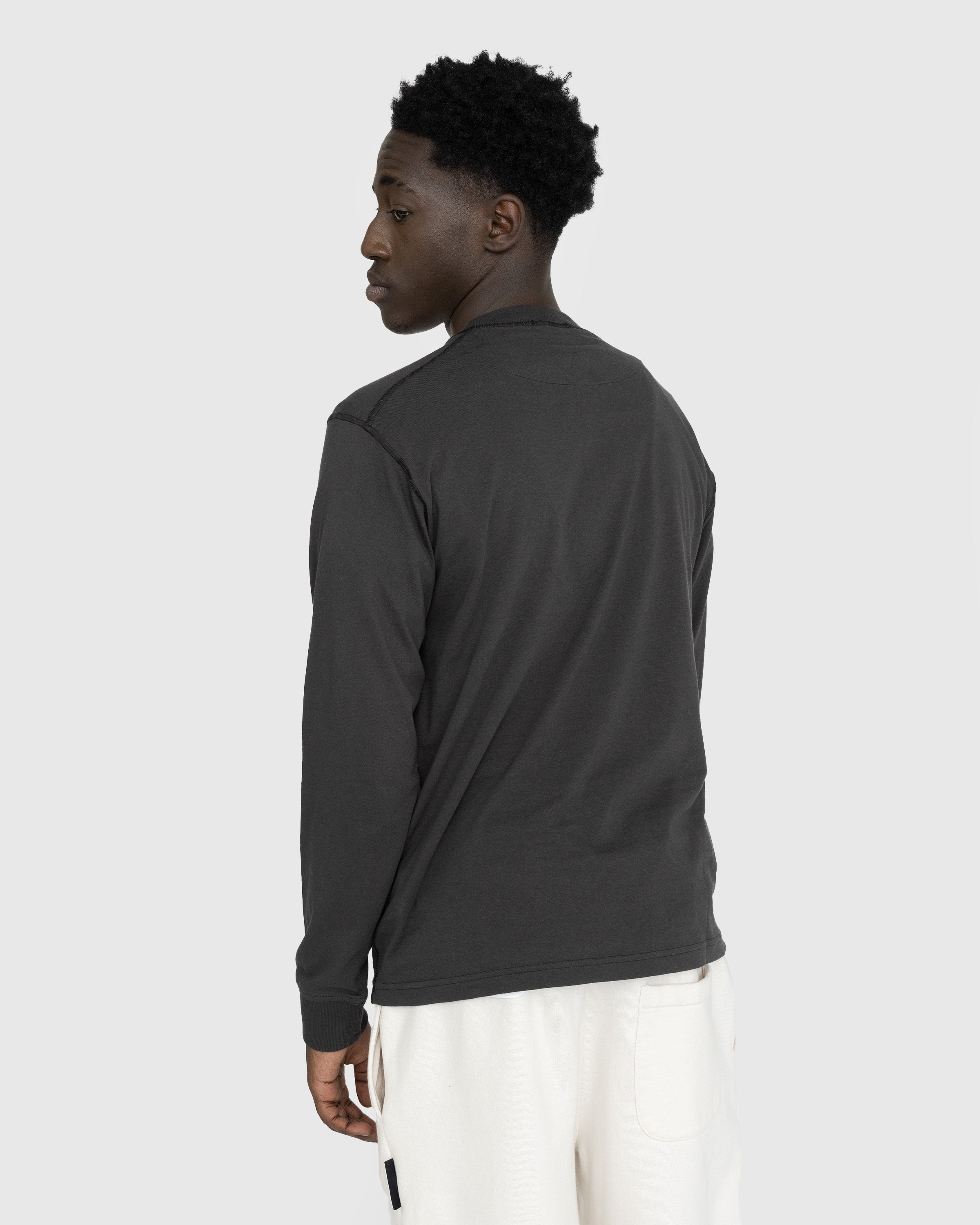 Stone Island - Fissato Longsleeve T-Shirt Charcoal - Clothing - Grey - Image 3