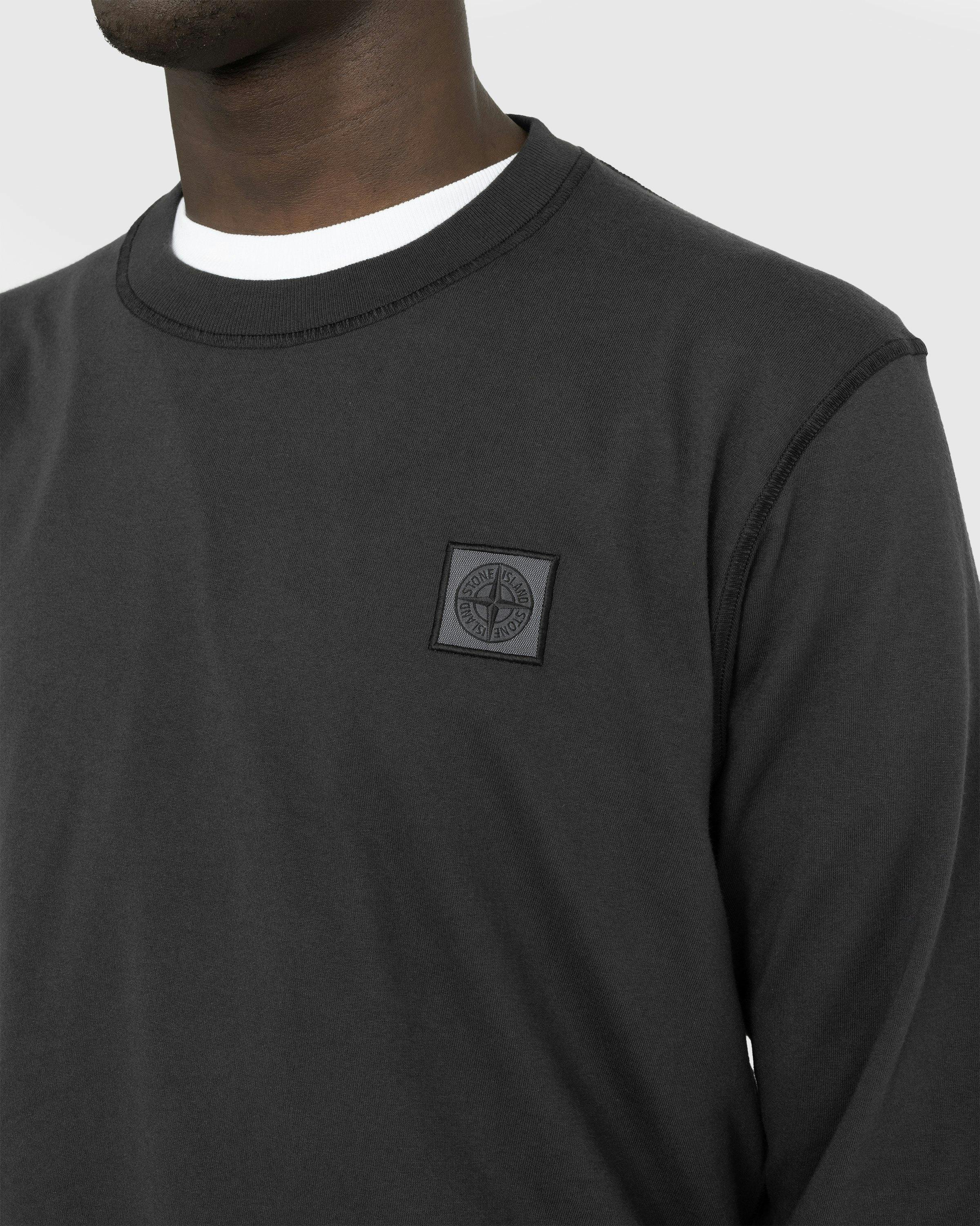 Stone Island - Fissato Longsleeve T-Shirt Charcoal - Clothing - Grey - Image 4