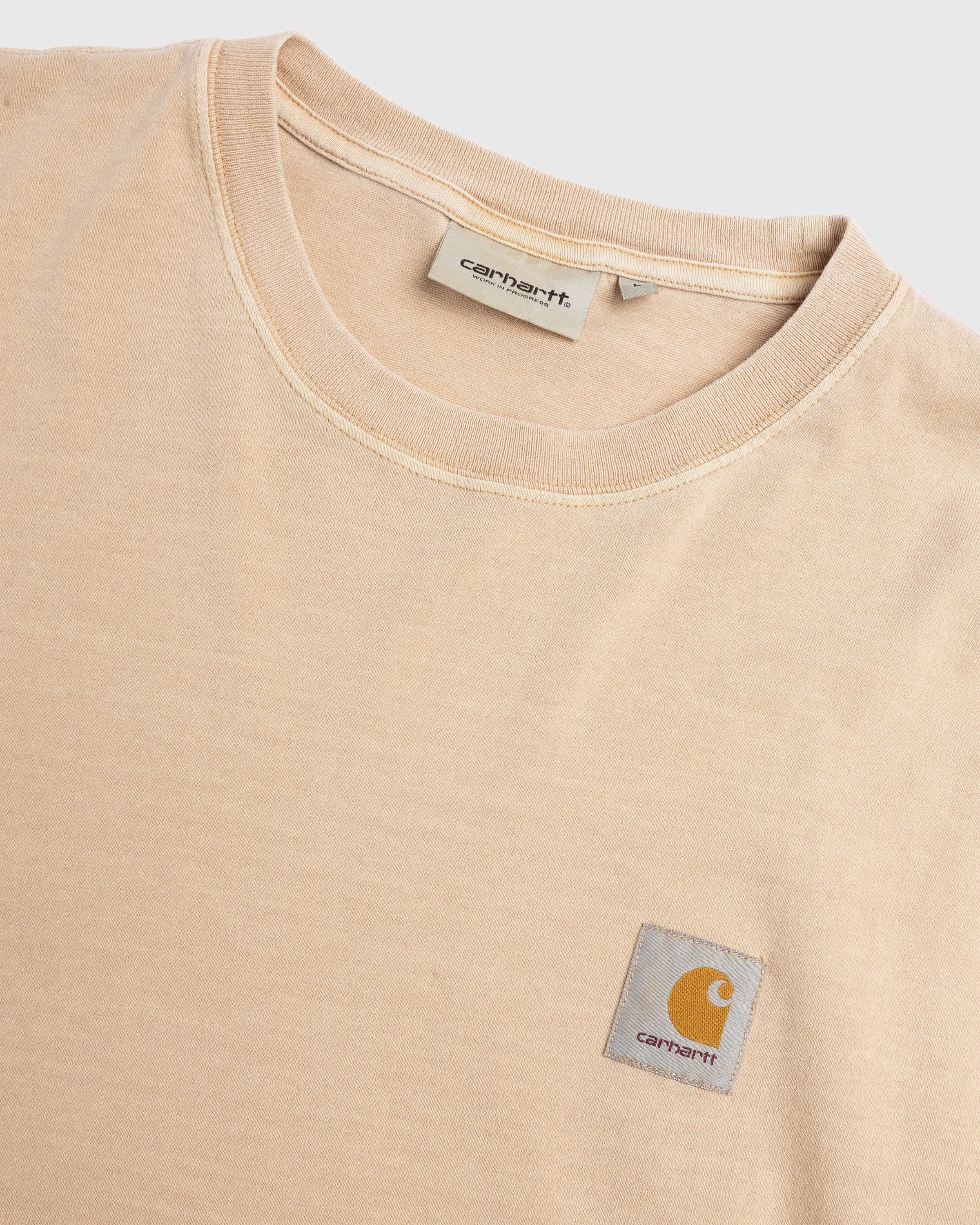 Carhartt WIP - Nelson Longsleeve T-Shirt Garment-Dyed Dusty Hamilton Brown - Clothing - Brown - Image 6