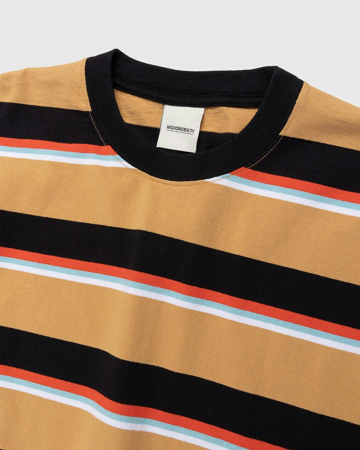 Highsnobiety - Stripe Longsleeve Jersey Sand Stone - Clothing - Brown - Image 4