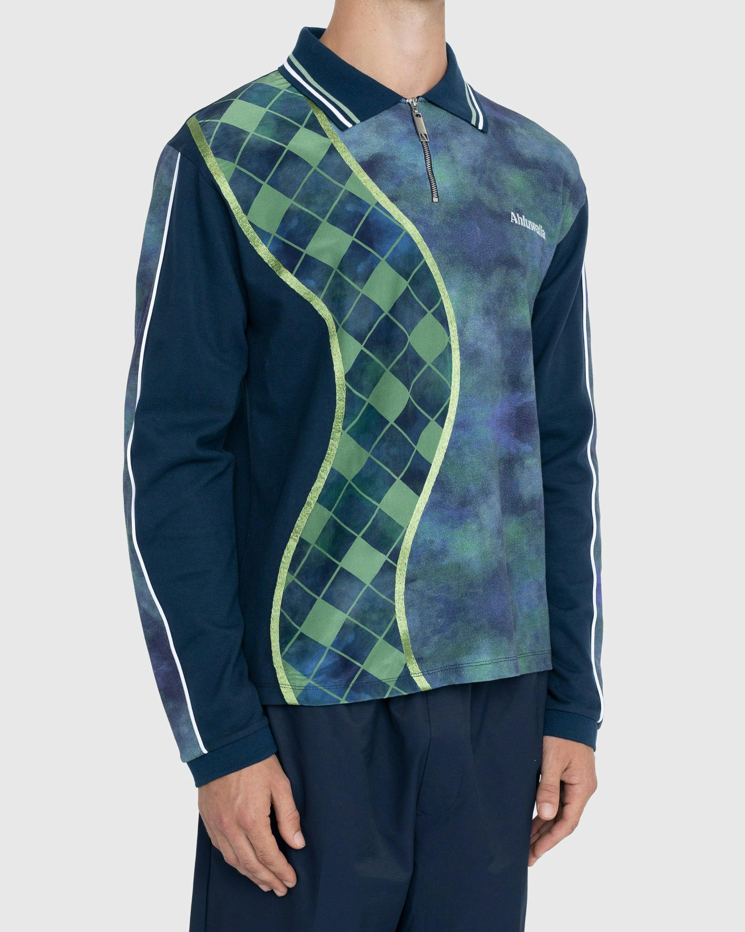 Ahluwalia - Shakti Long-Sleeve Polo Blue - Clothing - Blue - Image 4