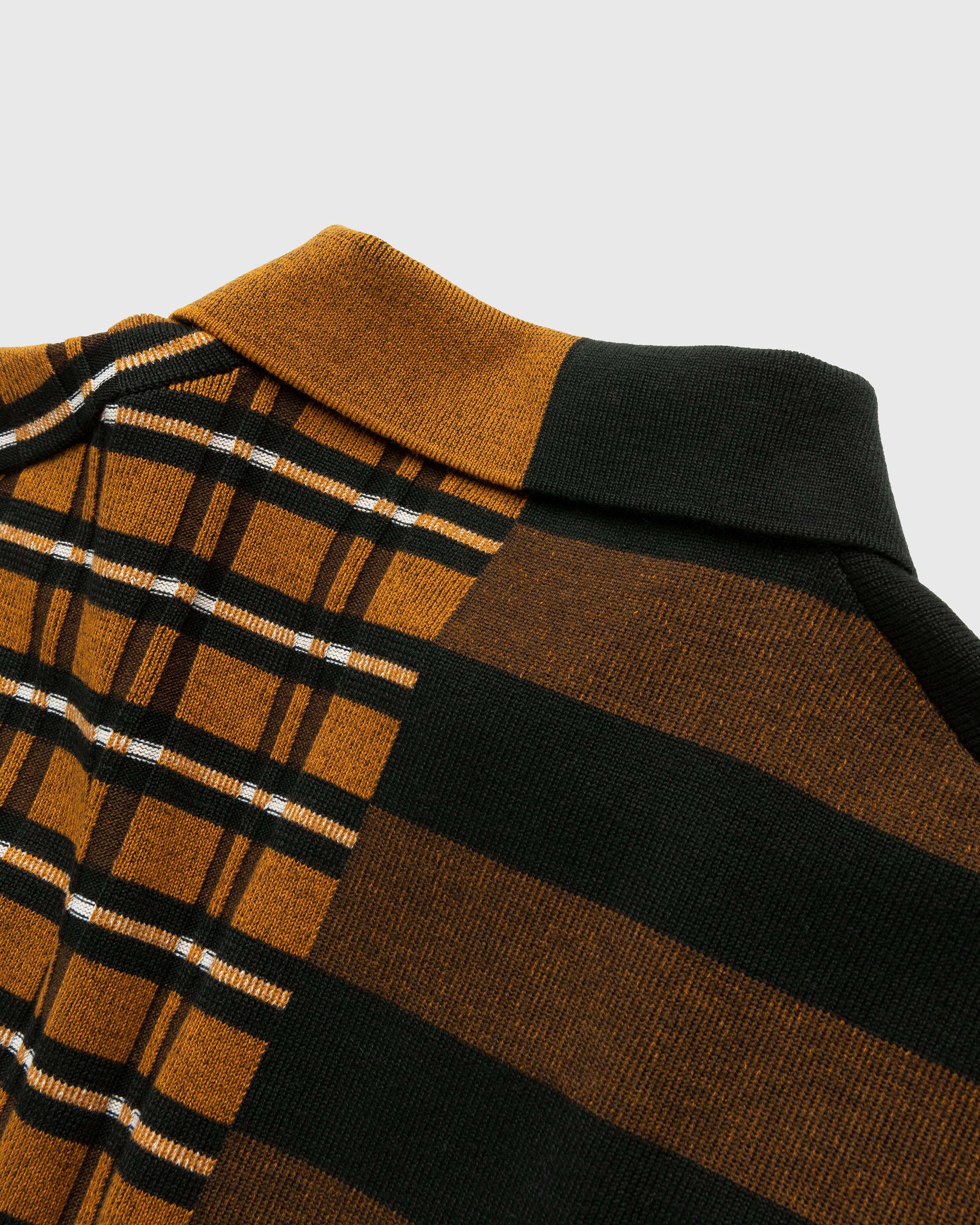 Kenzo - Striped Merino Wool Polo Dark Camel - Clothing - Brown - Image 7