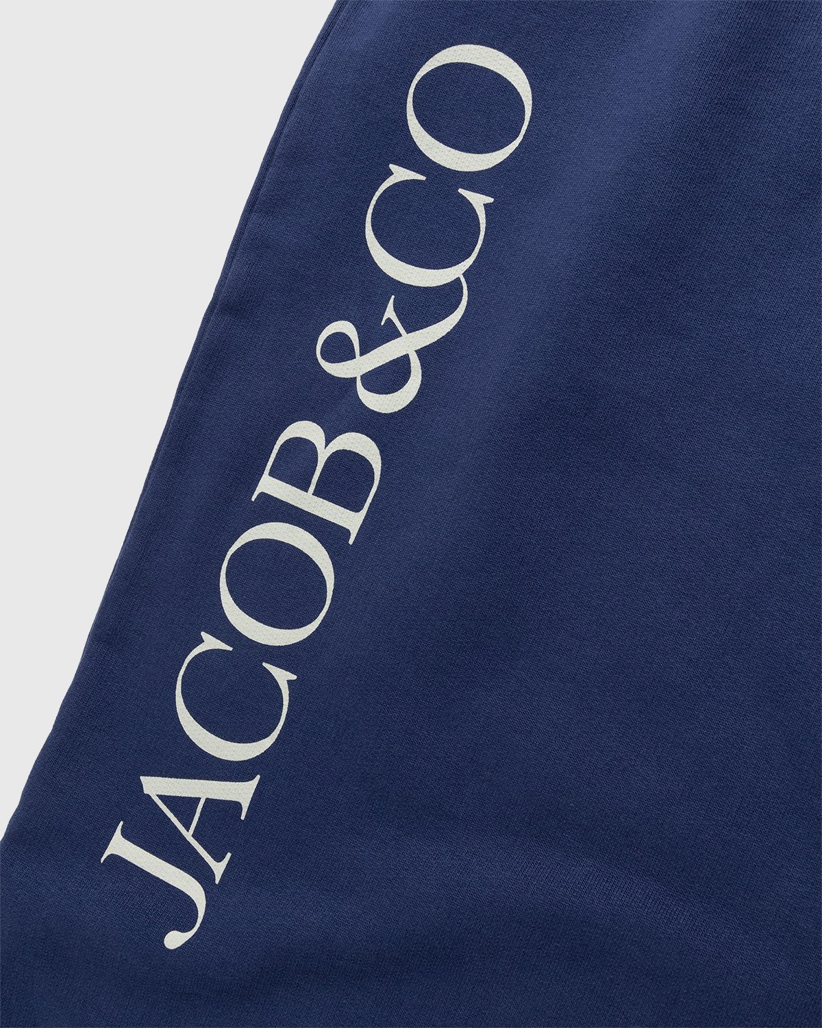 Jacob & Co. x Highsnobiety - Logo Fleece Pants Navy - Clothing - Black - Image 4