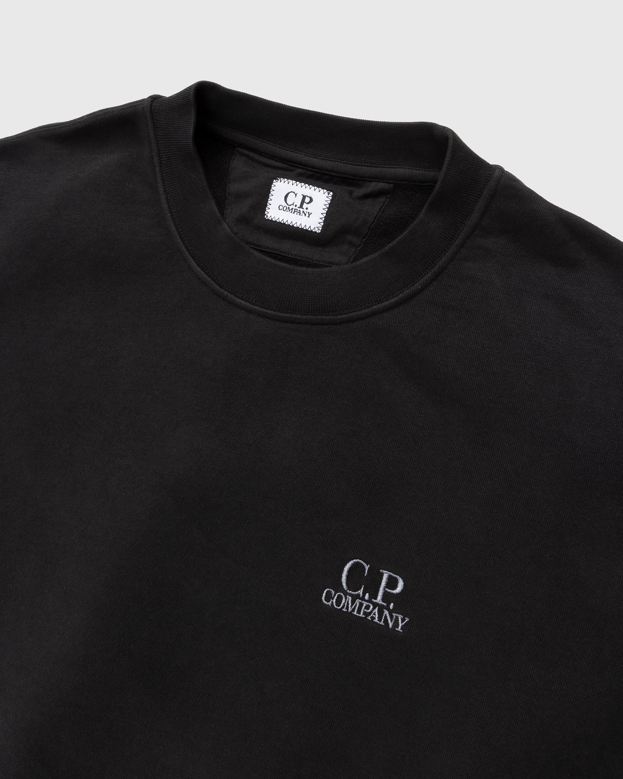C.P. Company - Diagonal Raised Fleece Crewneck Sweatshirt Black - Clothing - Black - Image 3